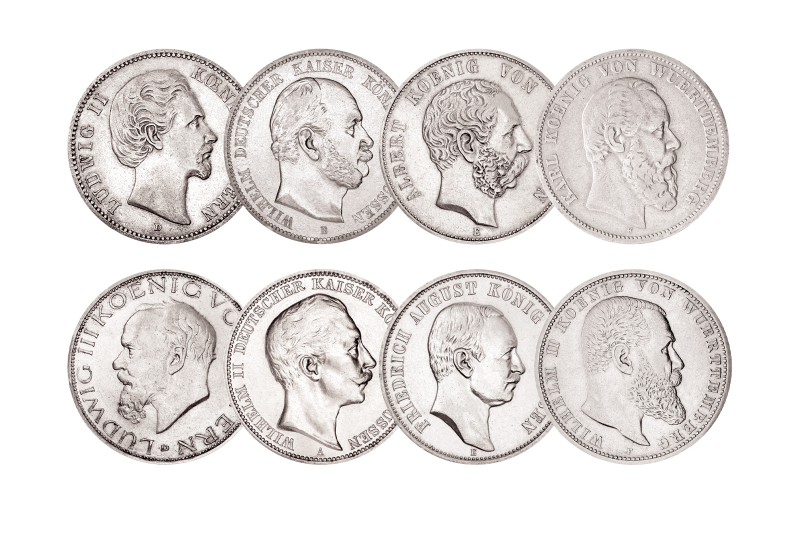 5 Mark 1871 und 1918 Deutsches Kaiserreich - Set