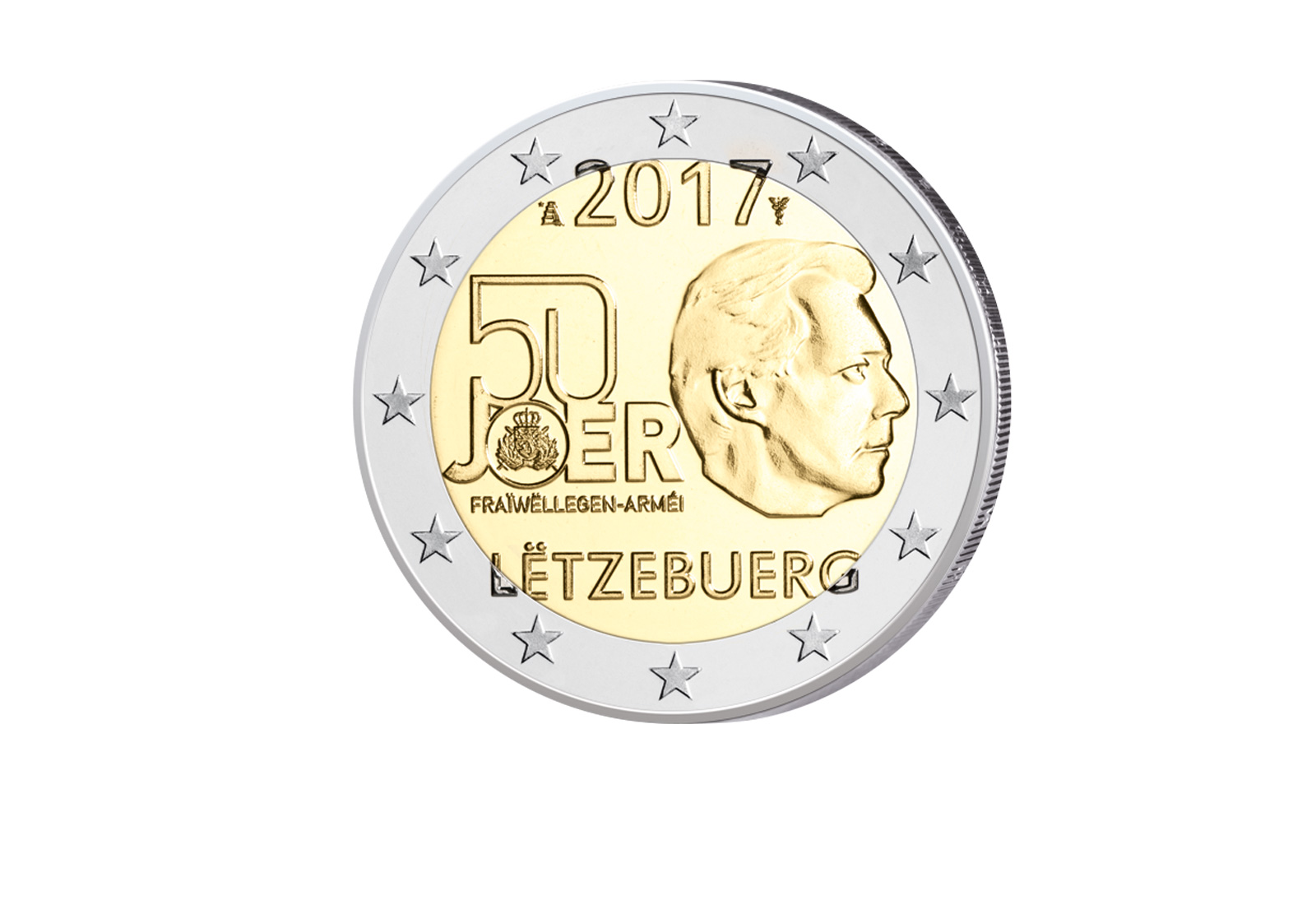 2 Euro 2017 Luxemburg 50 Jahre freiwilliger Wehrdienst