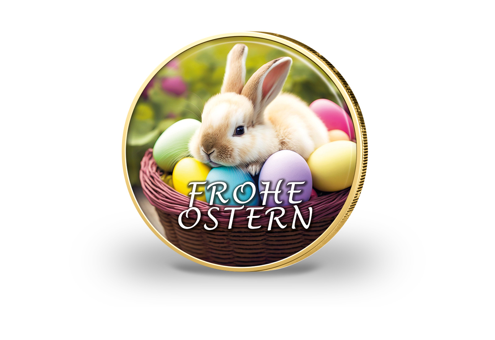 2 Euro vergoldet Ostern 2023 II mit Farbmotiv