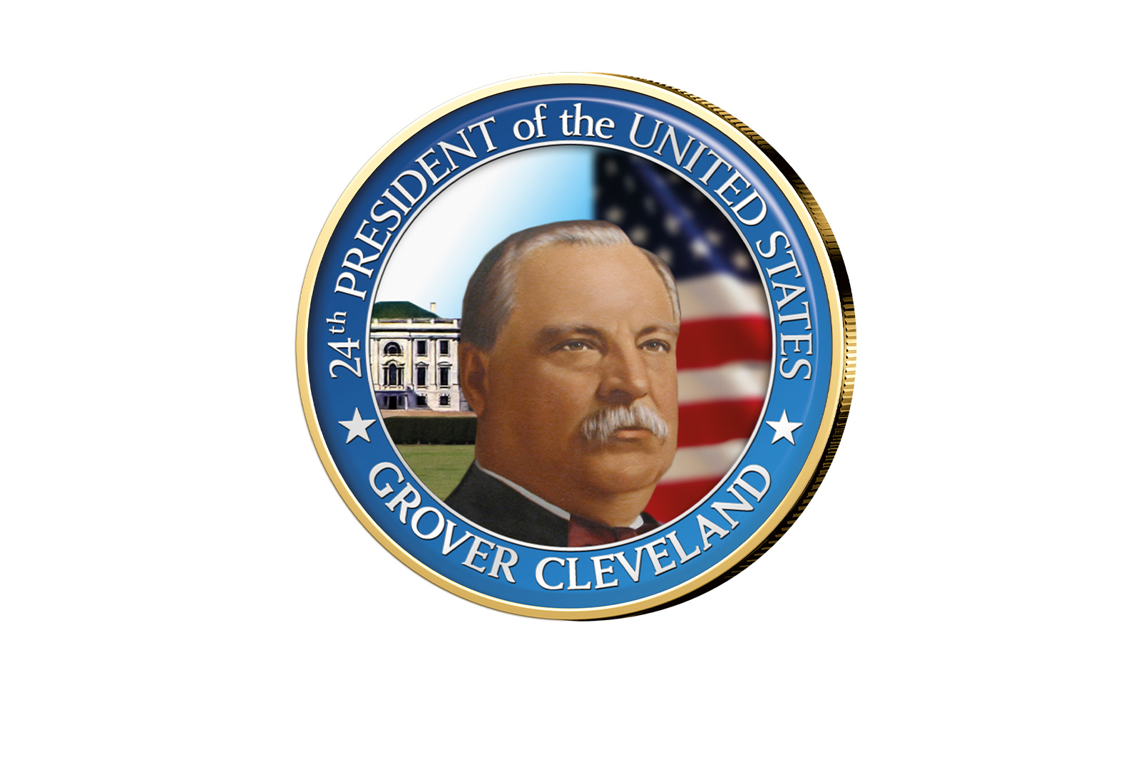 ½ Kennedy-Dollar USA mit Farbapplikation Grover Cleveland