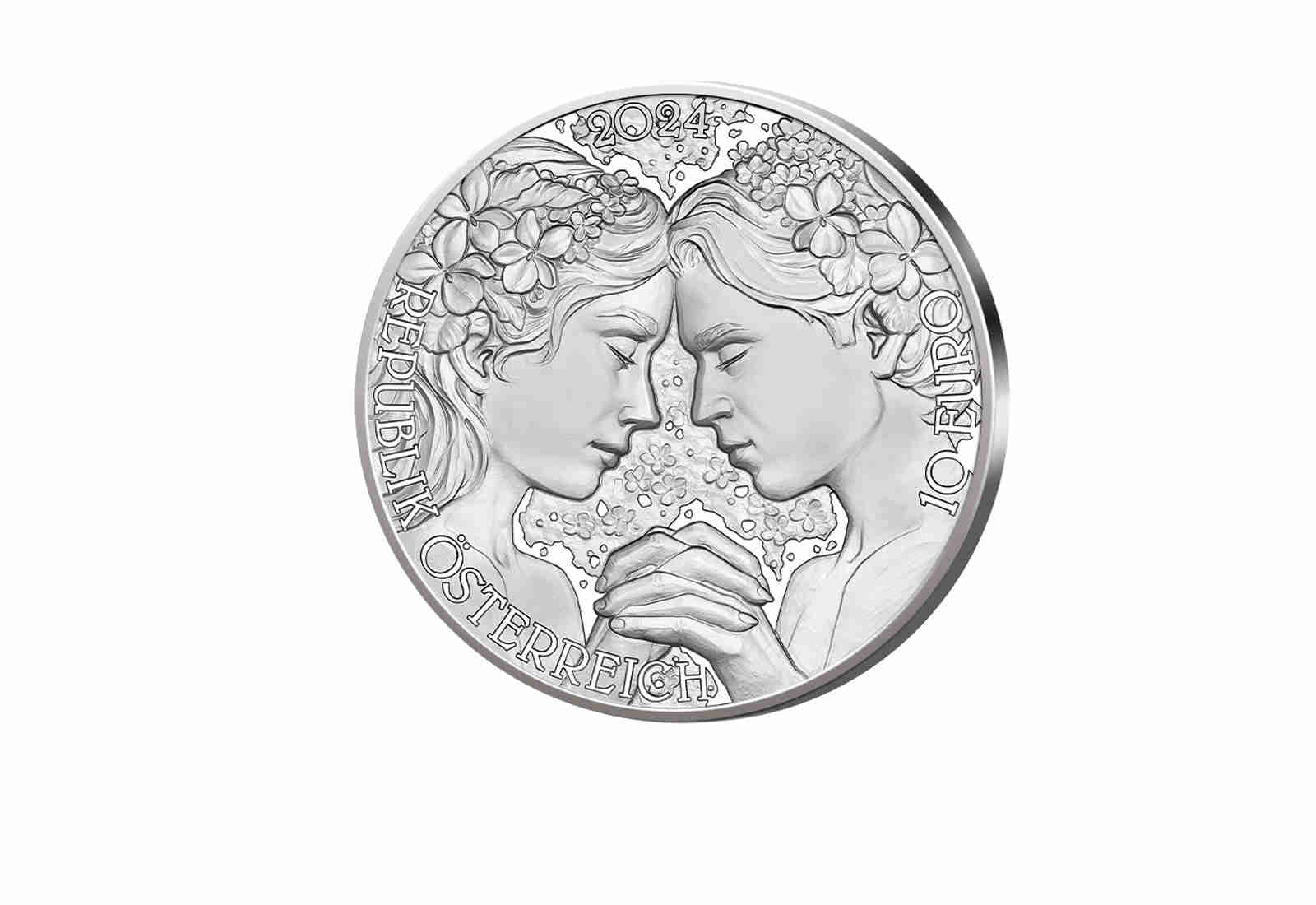 10 Euro Silbermünze 2024 Österreich Veilchen PP