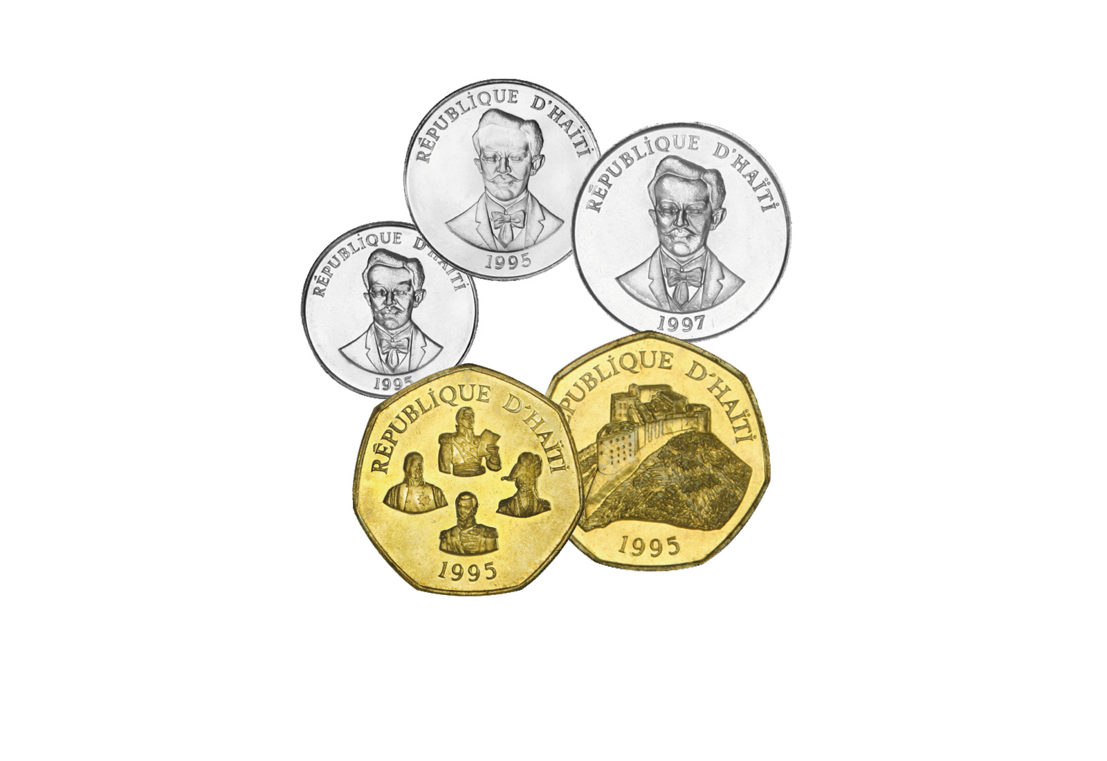 Münzsatz Haiti 5 Centimes - 5 Gourdes