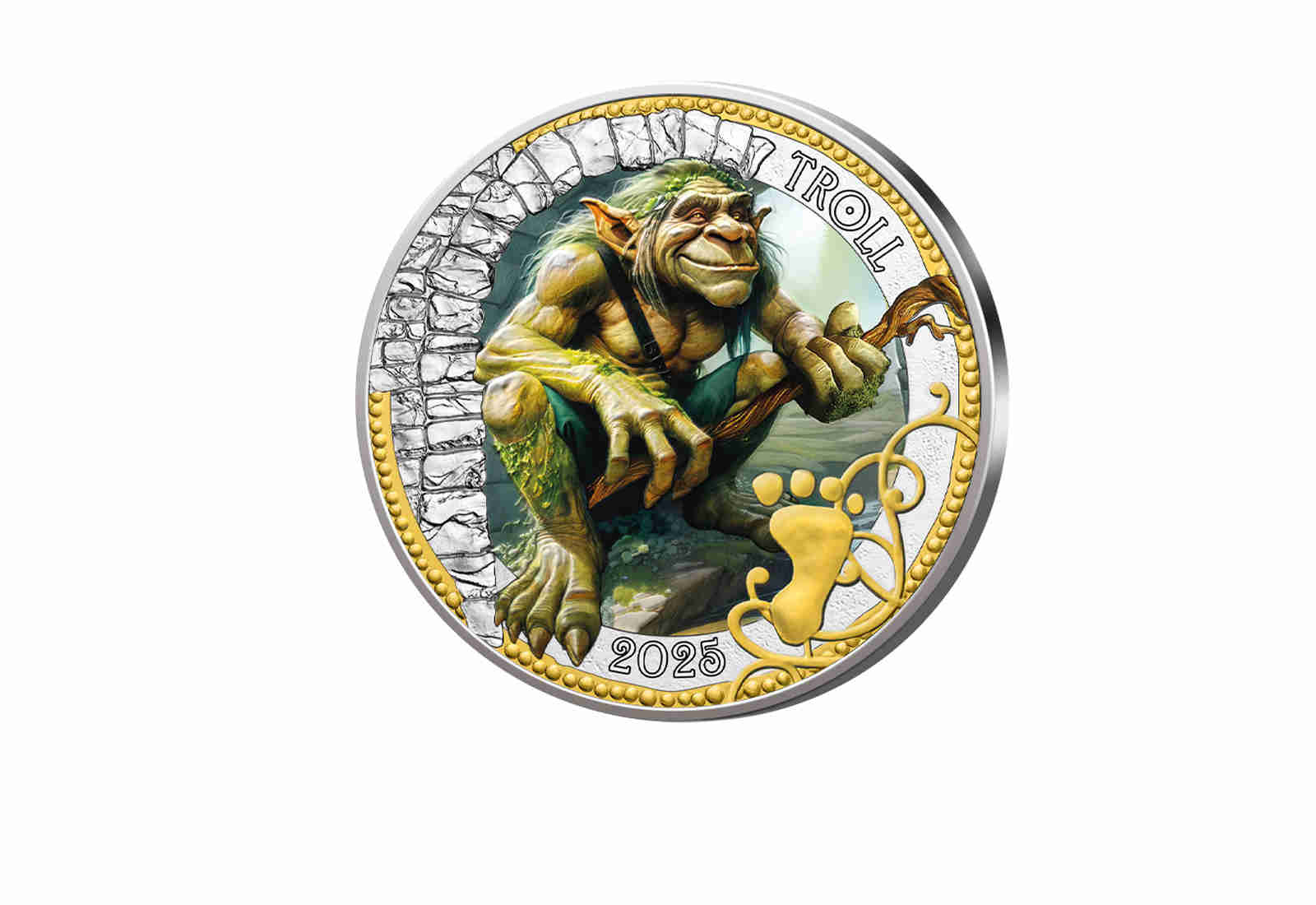 3 Euro 2025 Österreich "Der Troll - Serie: Fantastische Fabelwesen" bfr.