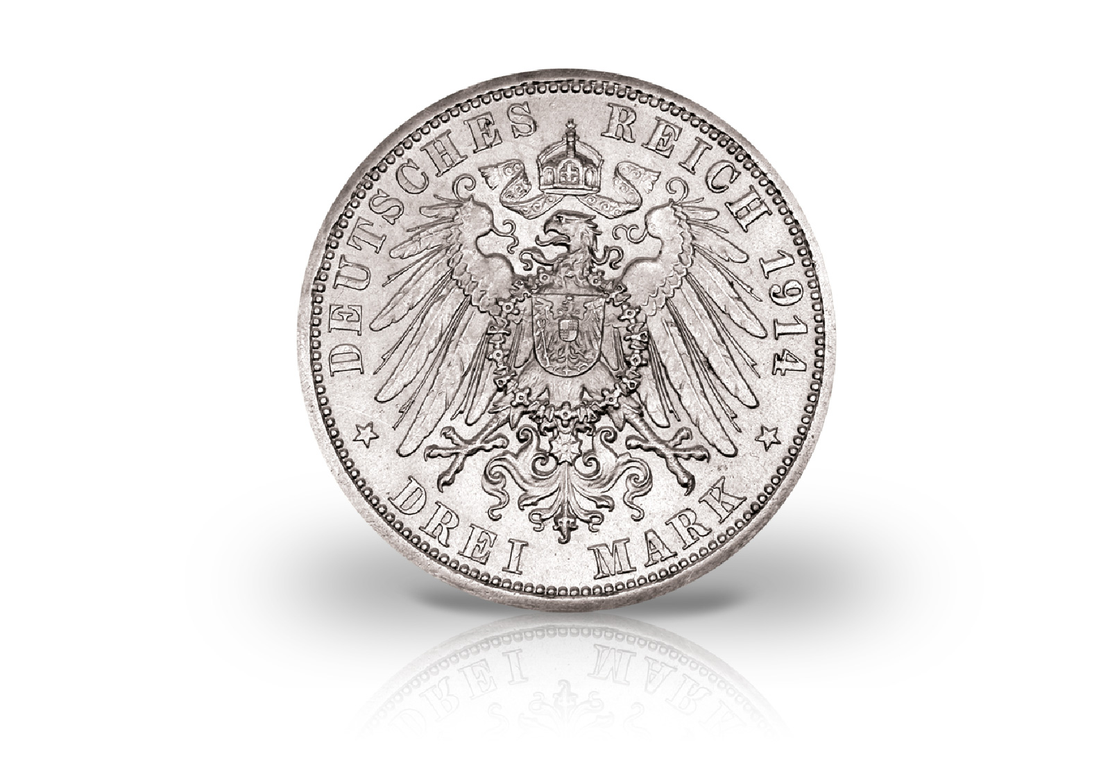 3 Mark 1914 Deutsches Kaiserreich Anhalt Silberne Hochzeit Jaeger-Nr. 24