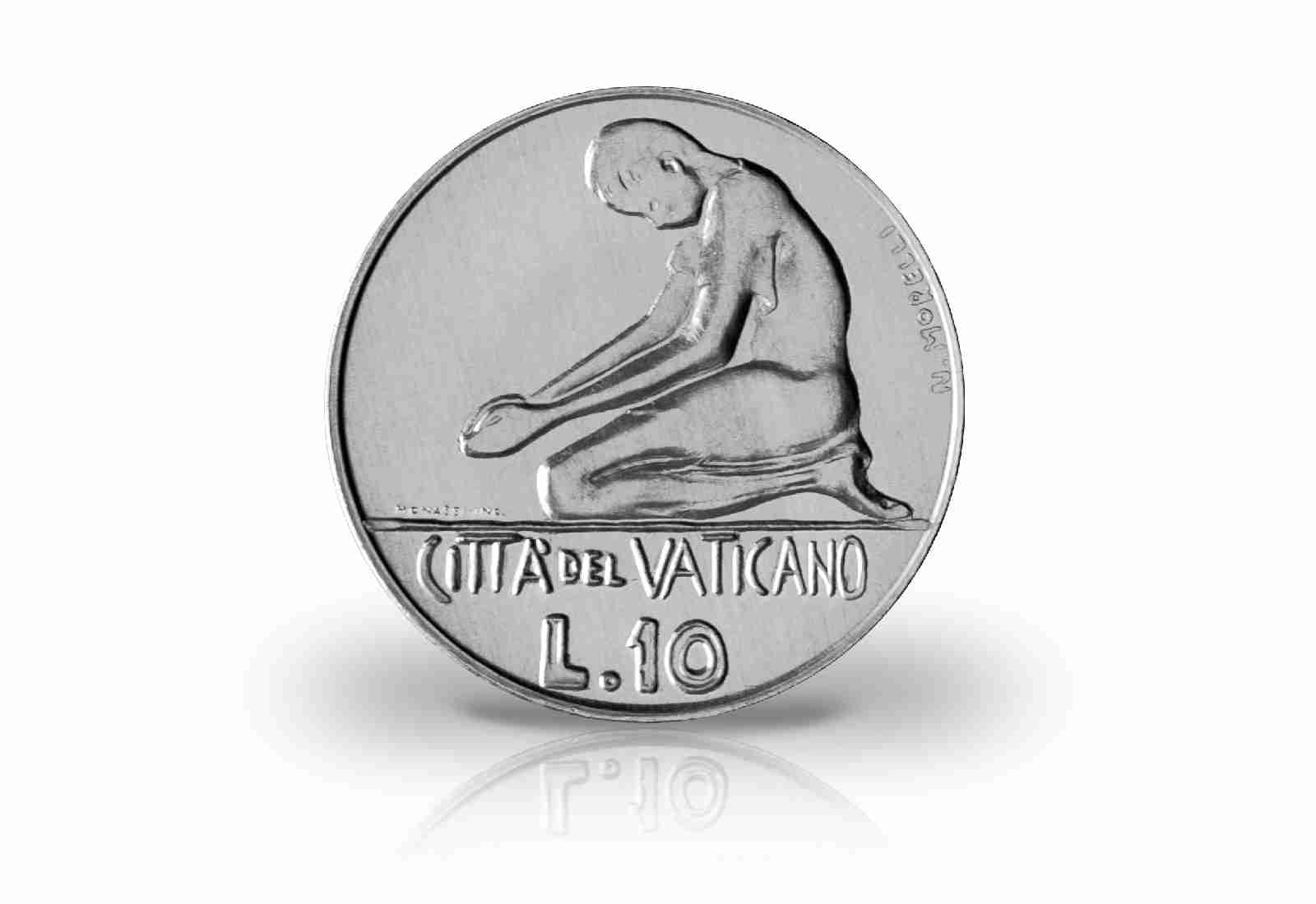 10 Lire 1978 Vatikan Papst Paul VI. Betender Junge