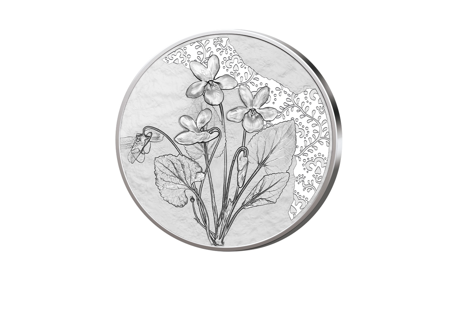 10 Euro Silbermünze 2024 Österreich Veilchen hgh