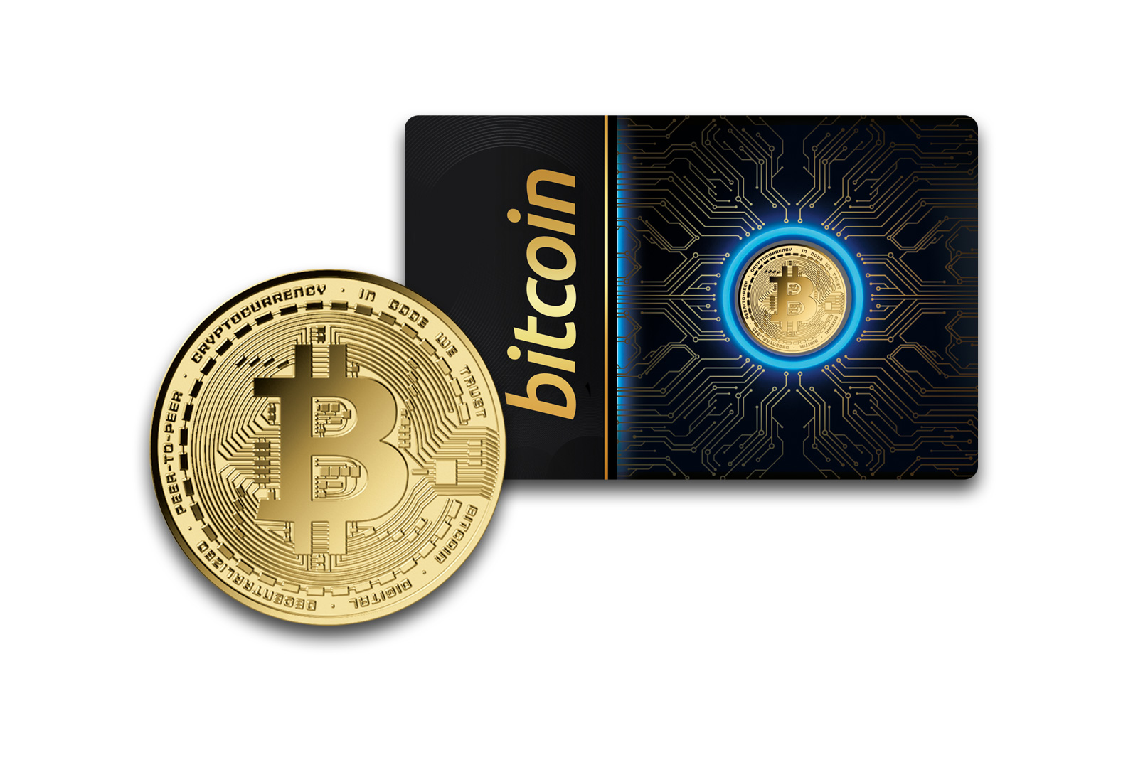 Goldcard Motiv Bitcoin 999/1000 Gold