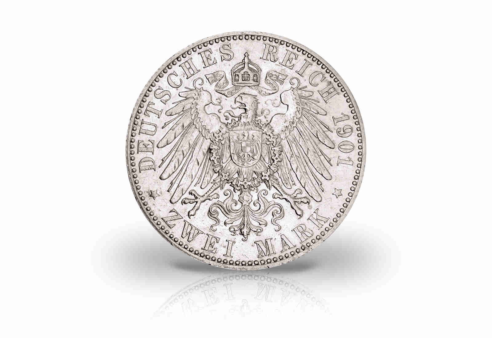 2 Mark 1899-1901 Kaiserreich Heinrich XXII. Jaeger-Nr. 118
