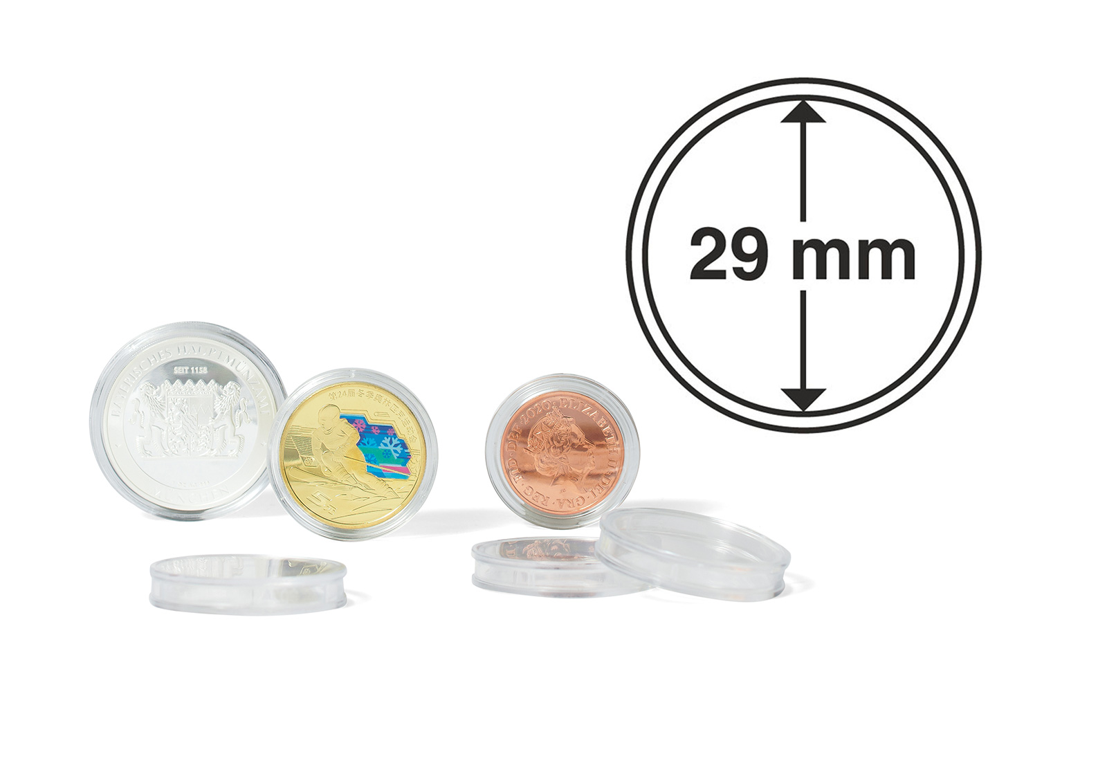 [29 mm] Leuchtturm Münzkapseln im 10er Pack