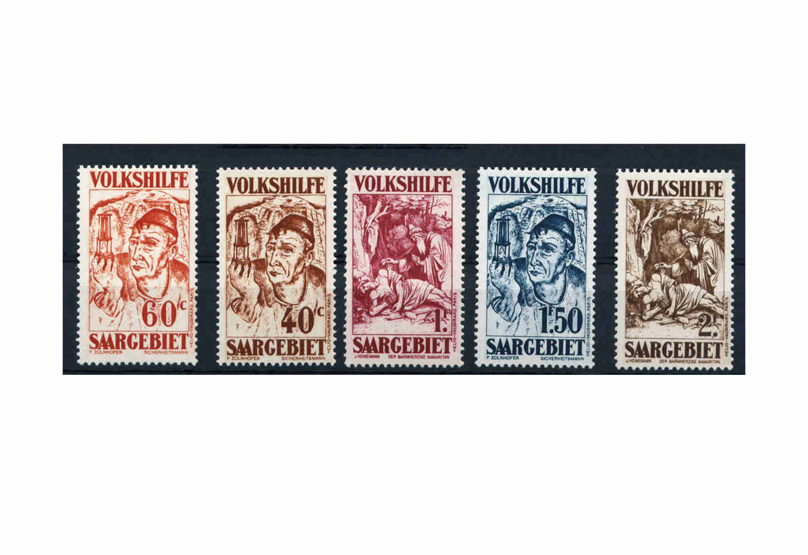 Saargebiet Michel-Nr. 144/50 Postfrisch