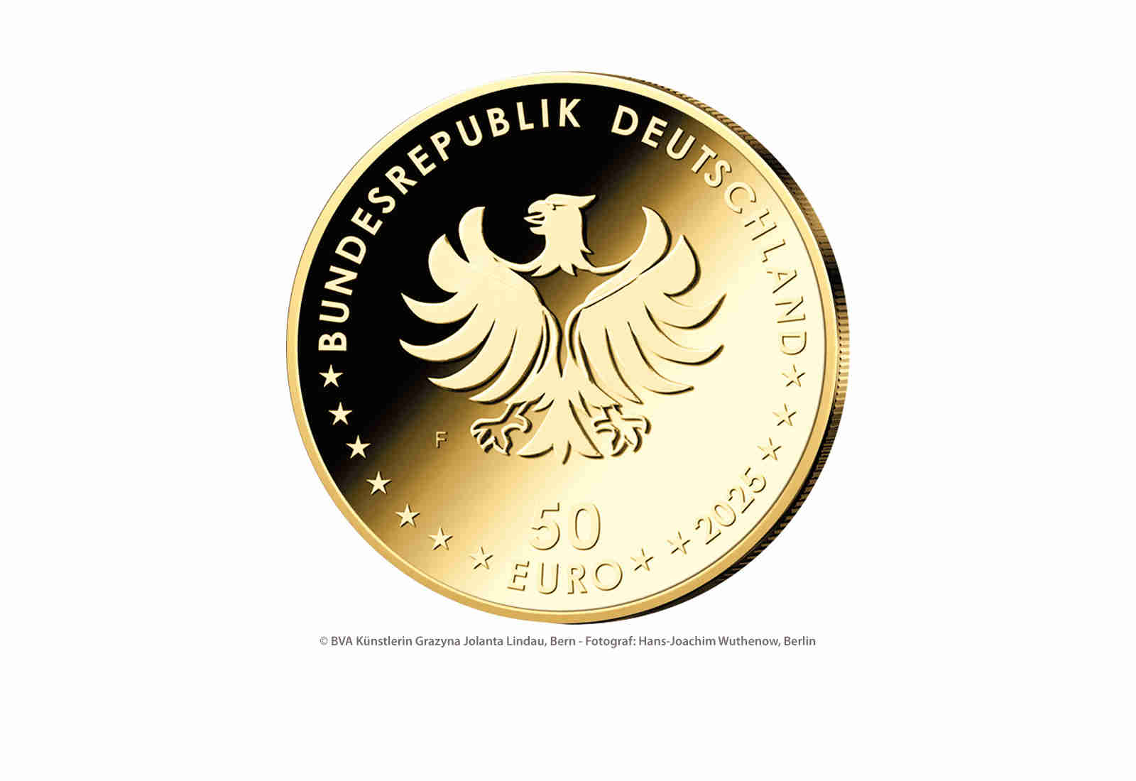 50 Euro 2025 Deutschland Gold Gesundheit Prägestätte F (Stuttgart)