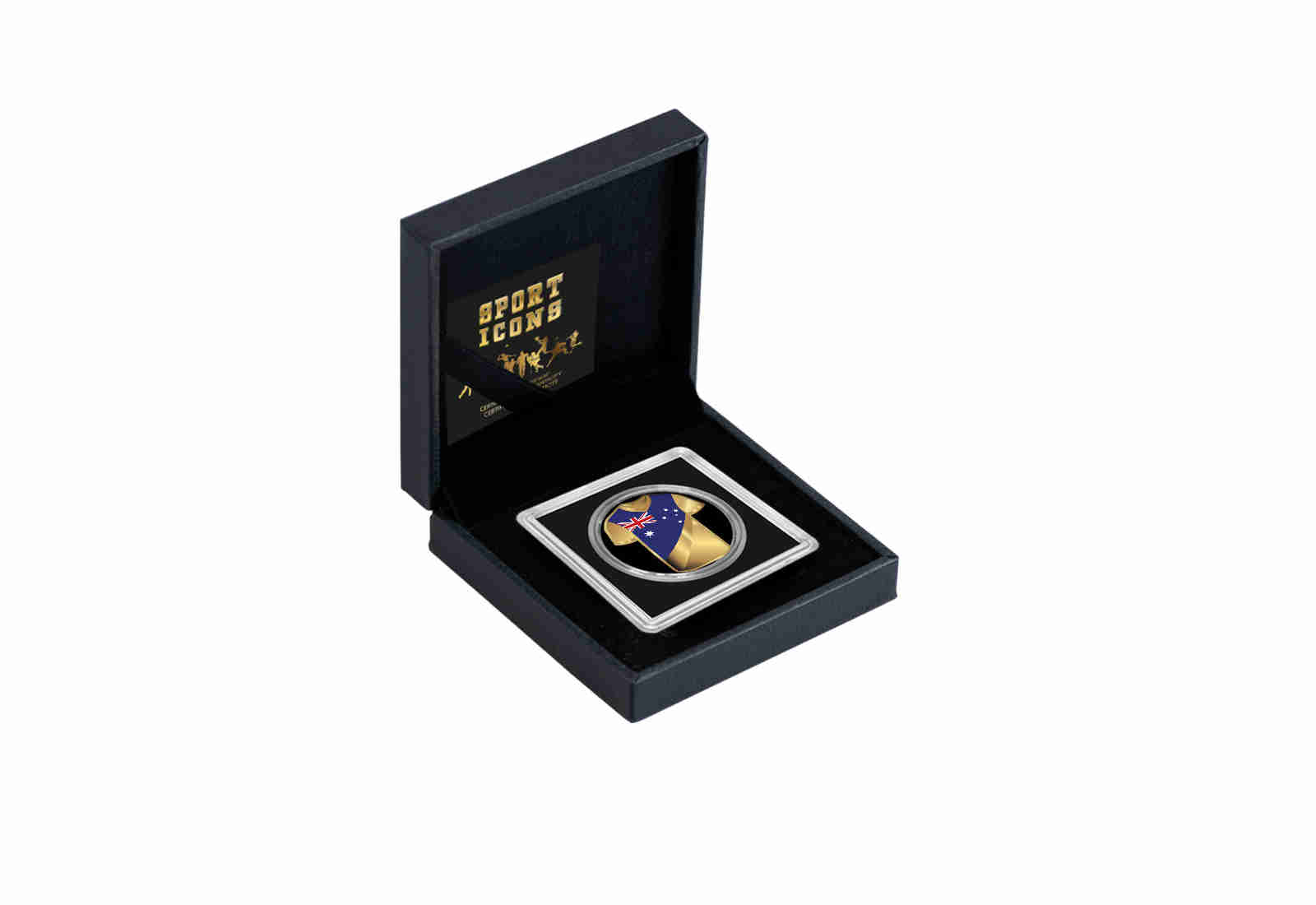 Goldmünze Motiv "Trikot Australien" 999/1000 Gold im Geschenketui