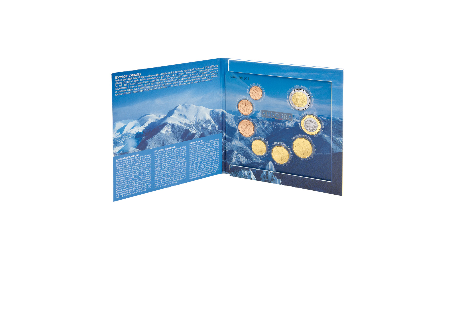 Kursmünzensatz 2014 Andorra st im Blister
