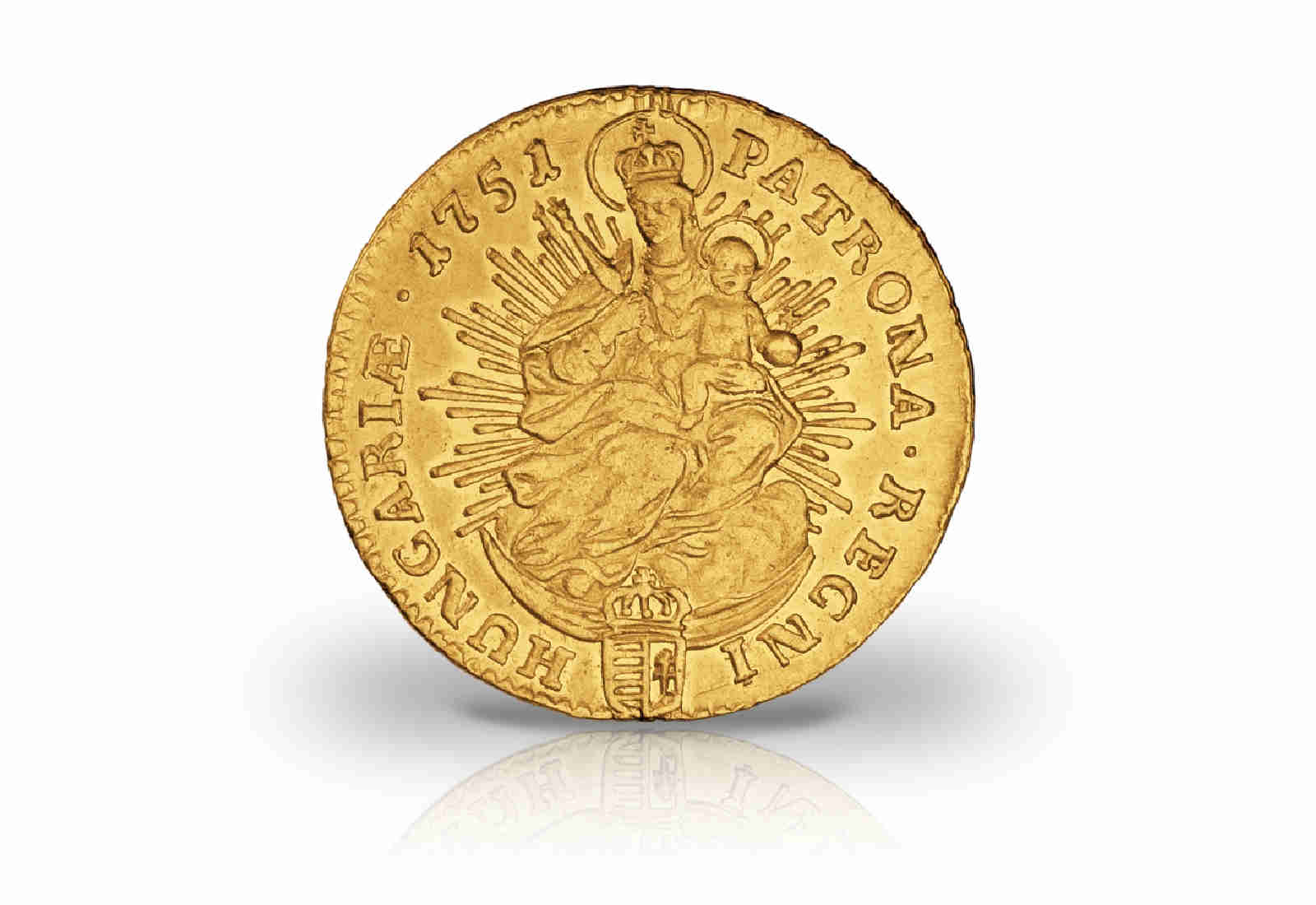 Dukat Goldmünze 1741-1765 Österreich Stehende Maria Theresia vz