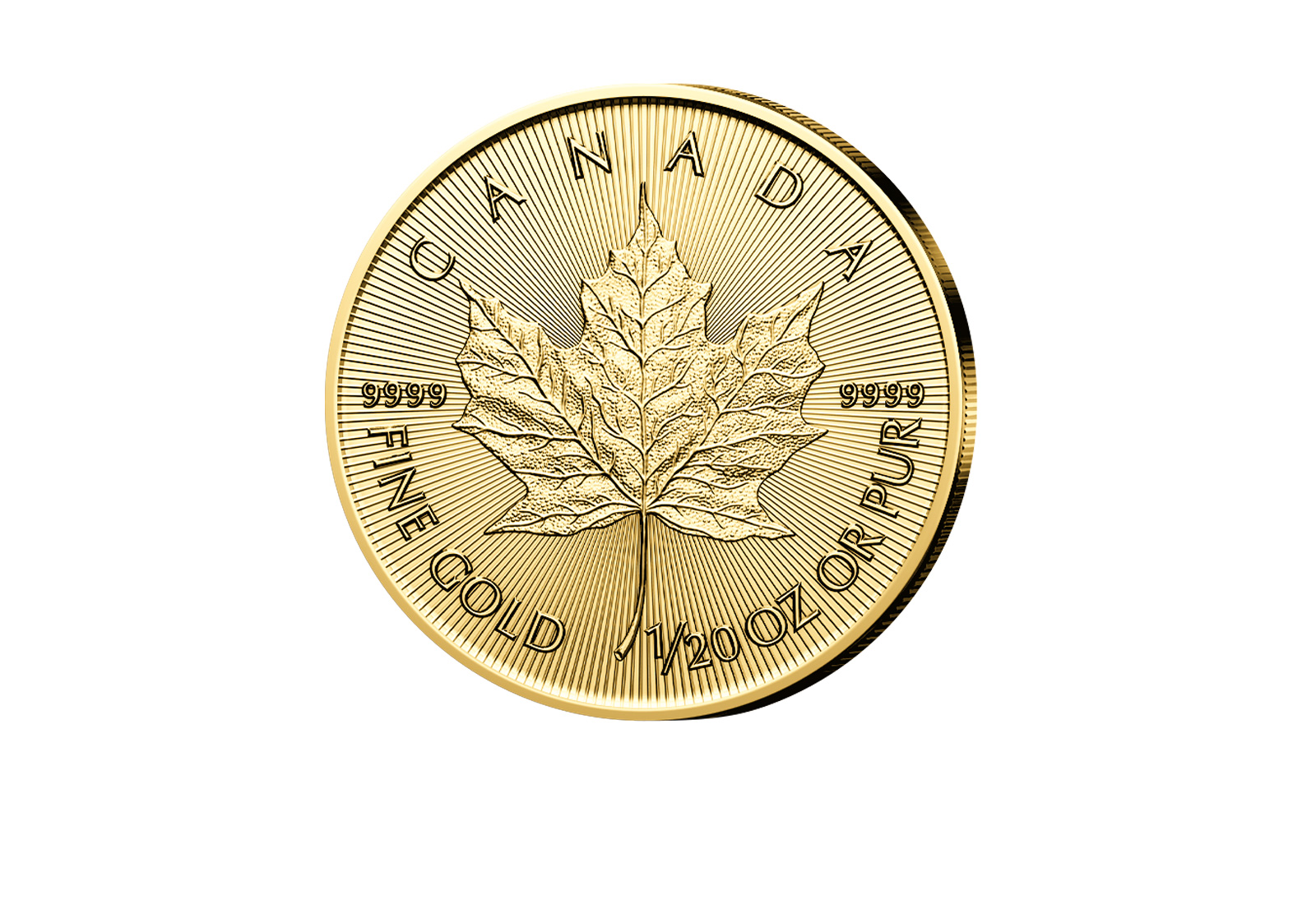 Maple Leaf  1/20 oz Gold Kanada Jahrgang unserer Wahl
