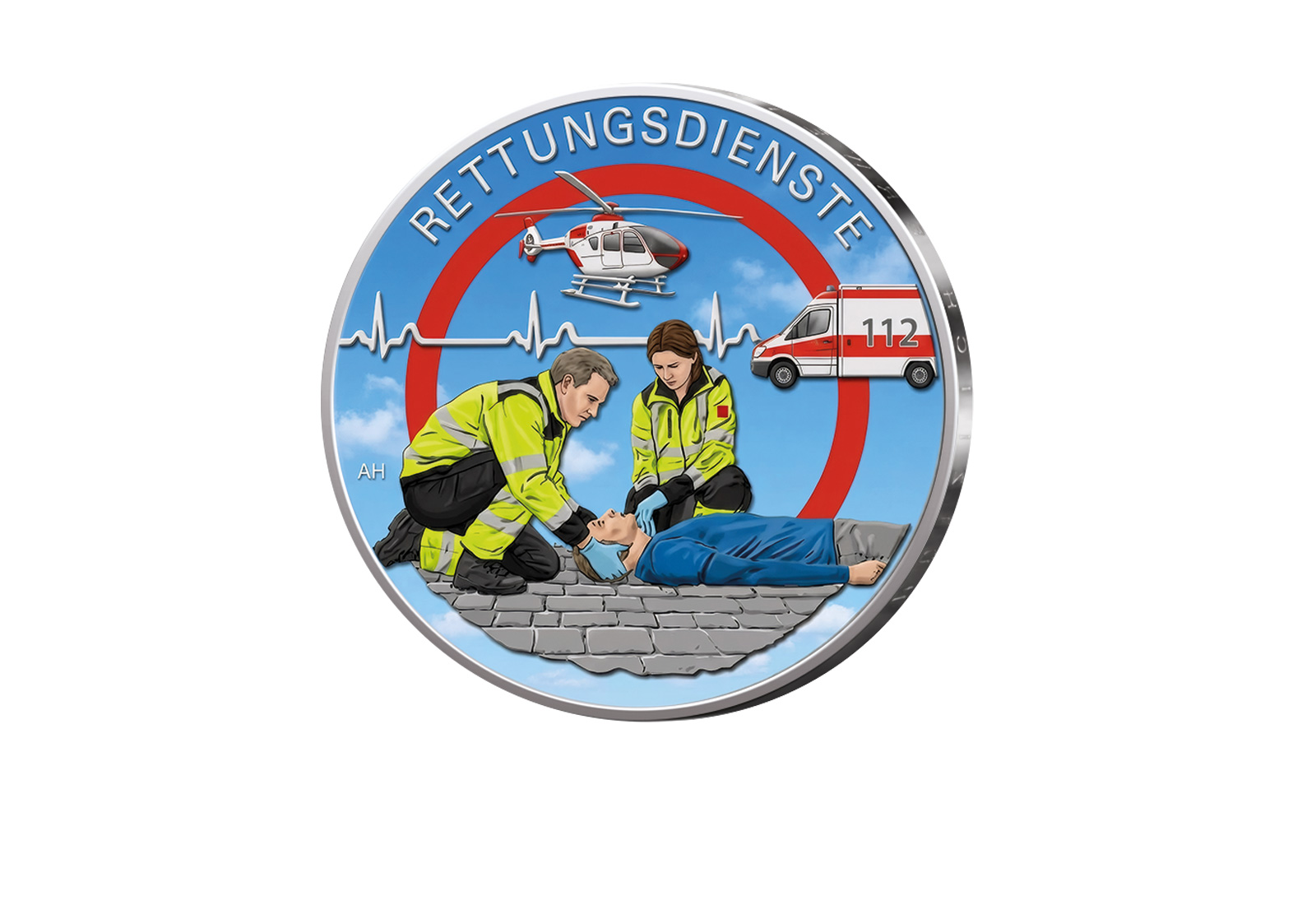 10 Euro Deutschland 2026 Rettungsdienste mit Polymerring & Farbapplikation