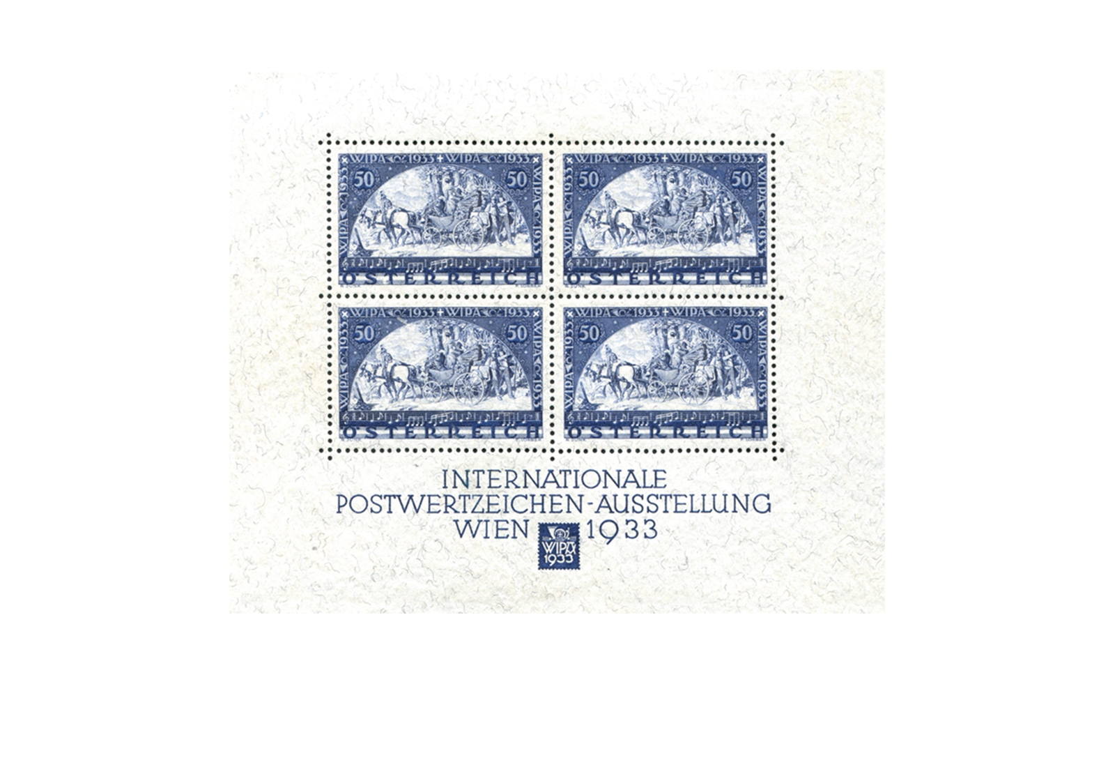 Faksimile Österreich 1933 WIPA Block 1