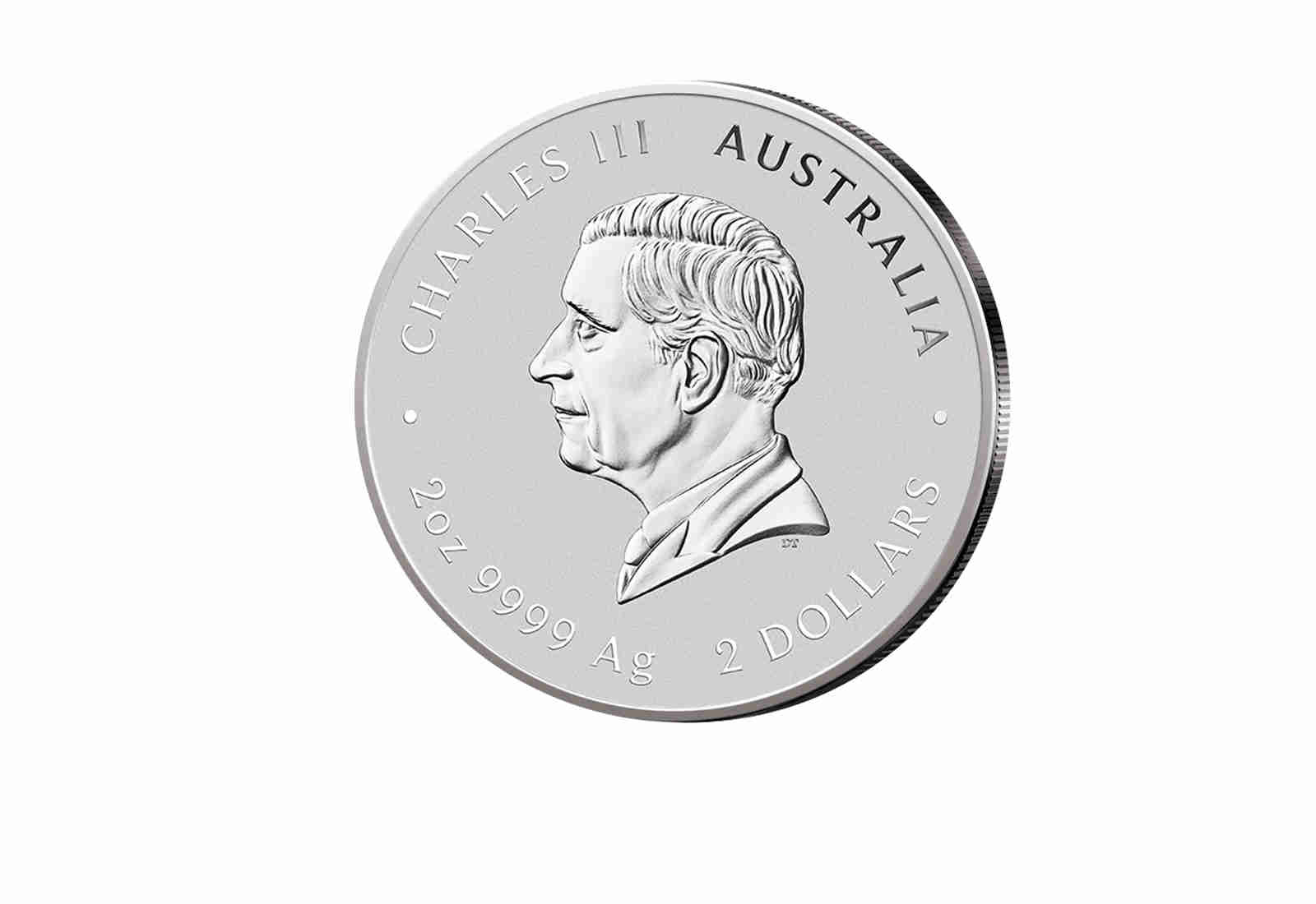 Lunar Serie 2 oz Silbermünze 2025 Australien Jahr der Schlange koloriert