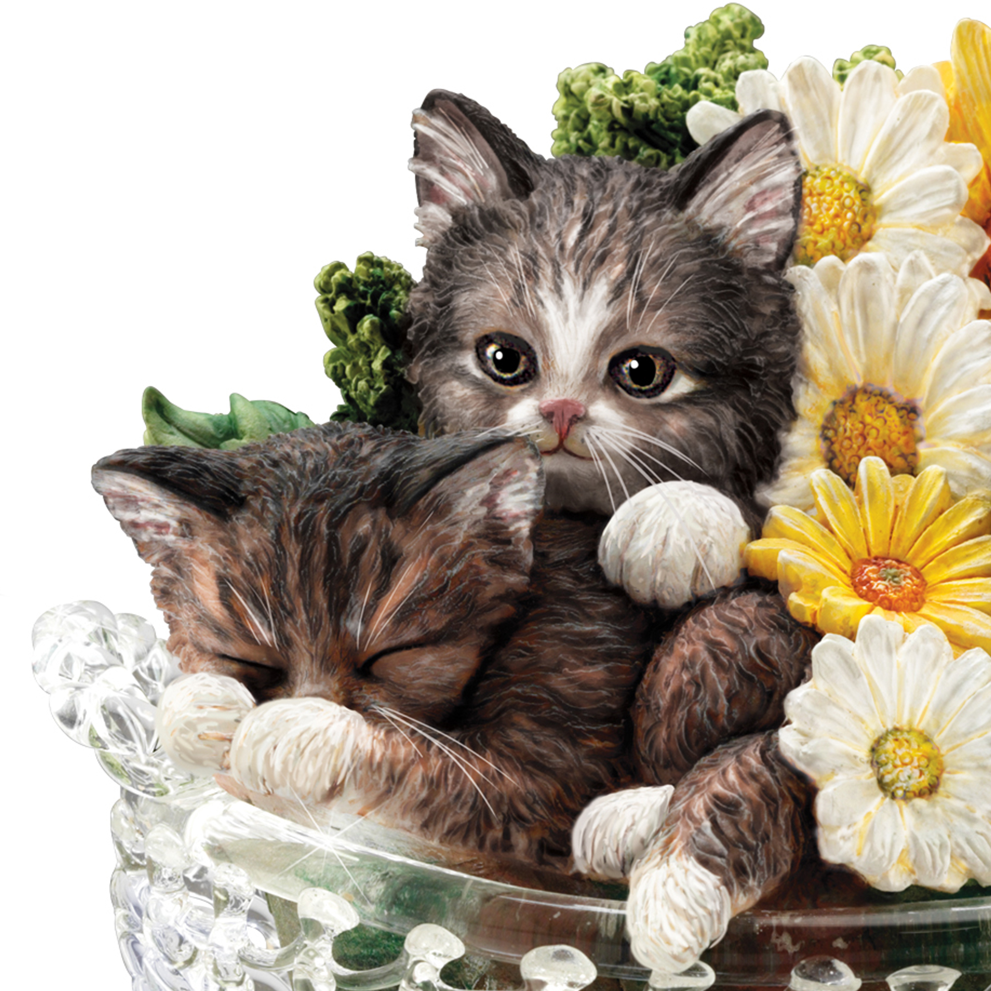 Zart wie ein Gänseblümchen - Katzenskulptur