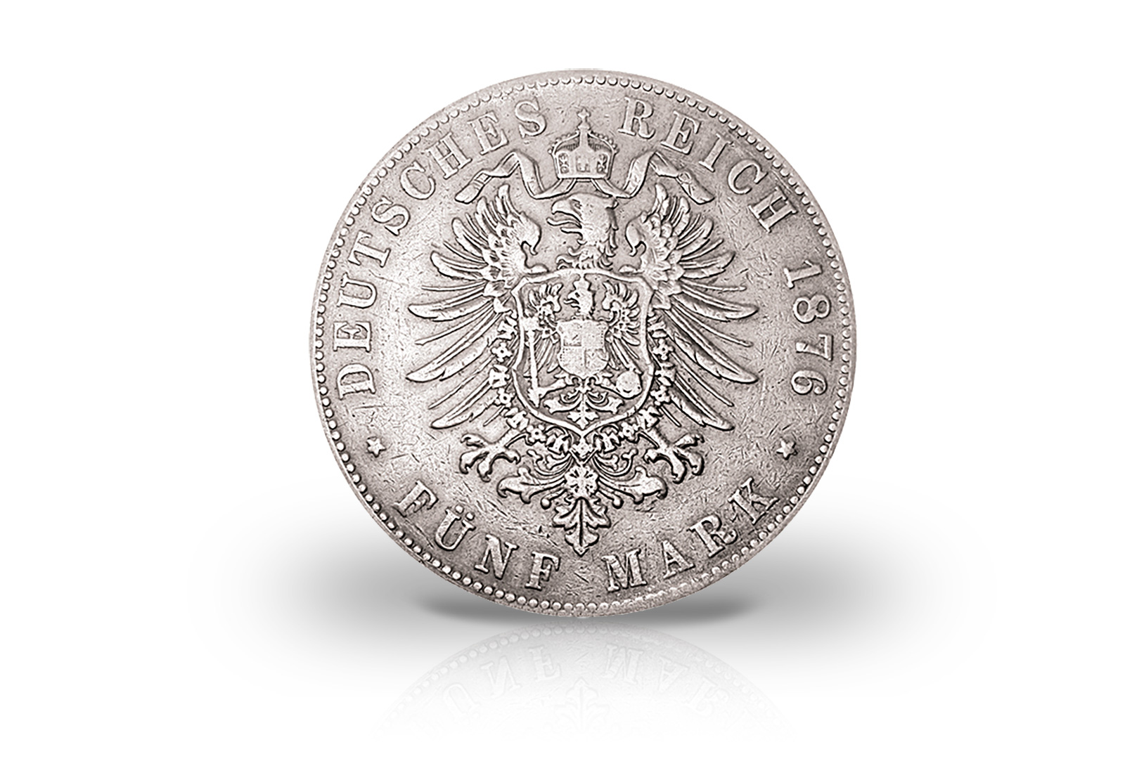 5 Mark 1875-1888 Deutsches Kaiserreich Baden Großherzog Friedrich I. Jaeger-Nr. 27