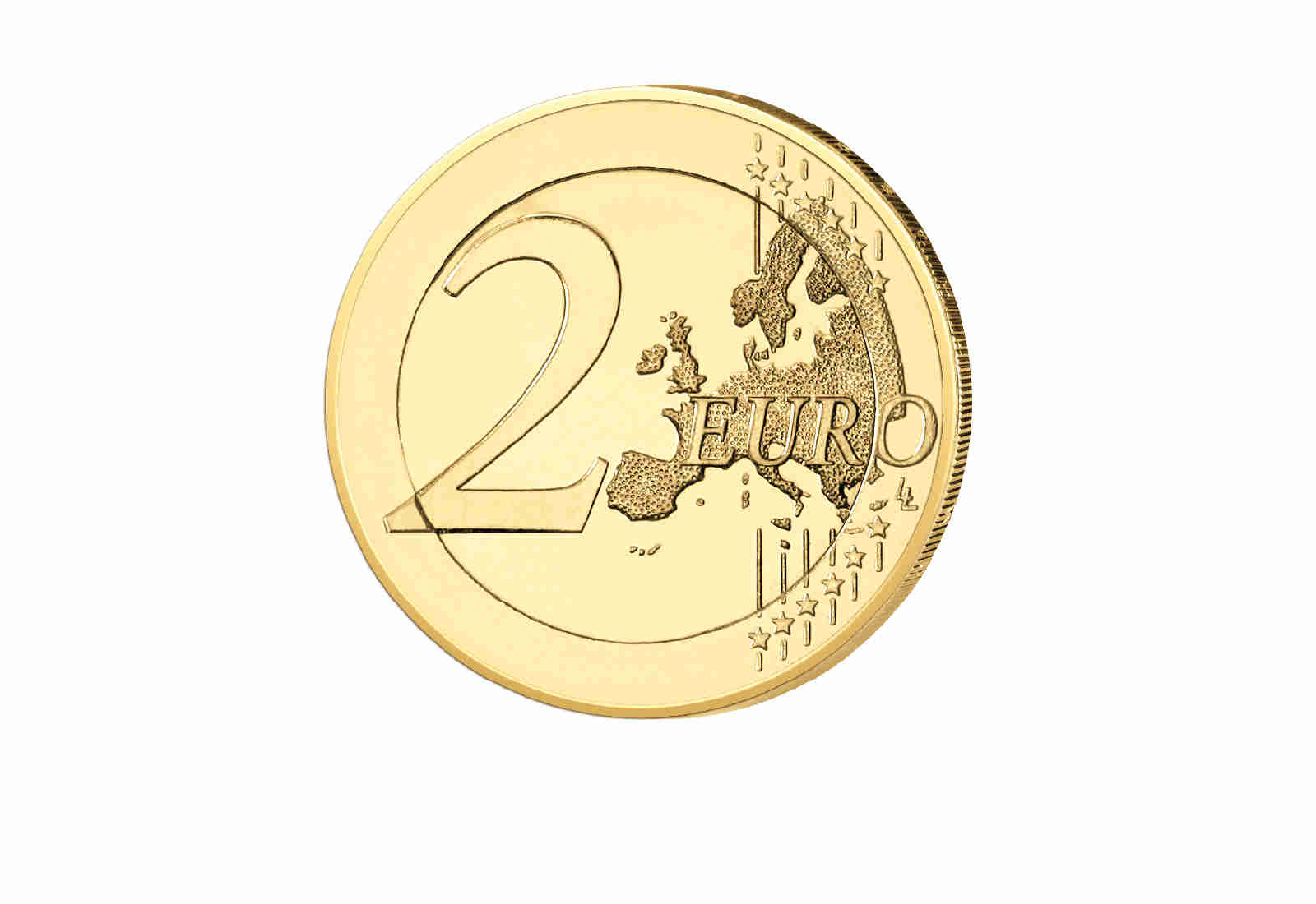 2 Euro vergoldet "König Ludwig II" mit Farbapplikation