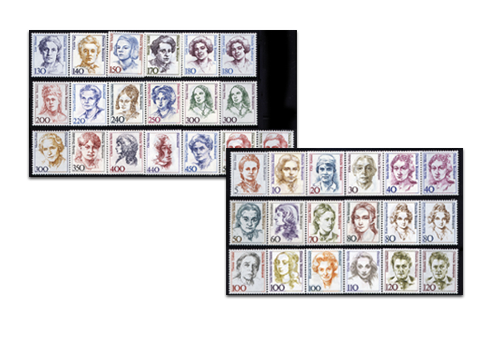 Briefmarken BRD MiNr: ex 1304-1614 ** PA Frauen dt. Geschichte