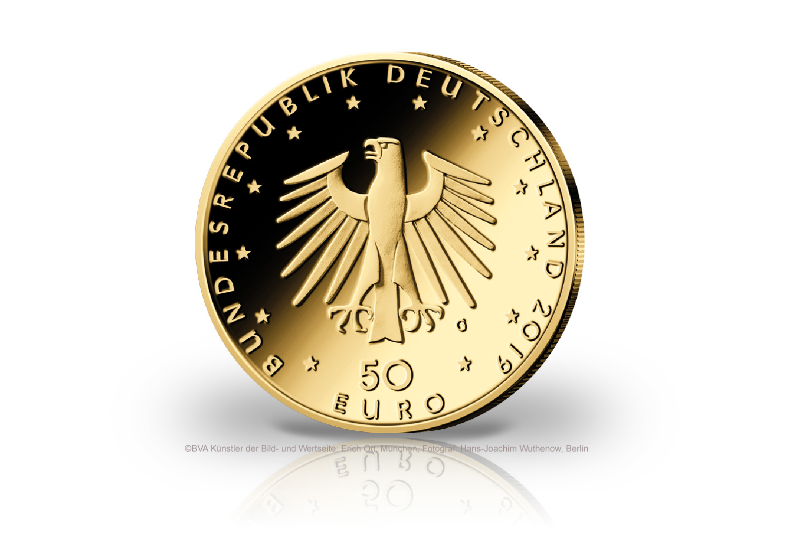 50 Euro 2019 Goldmünze Deutschland Hammerflügel Prägestätte unserer Wahl