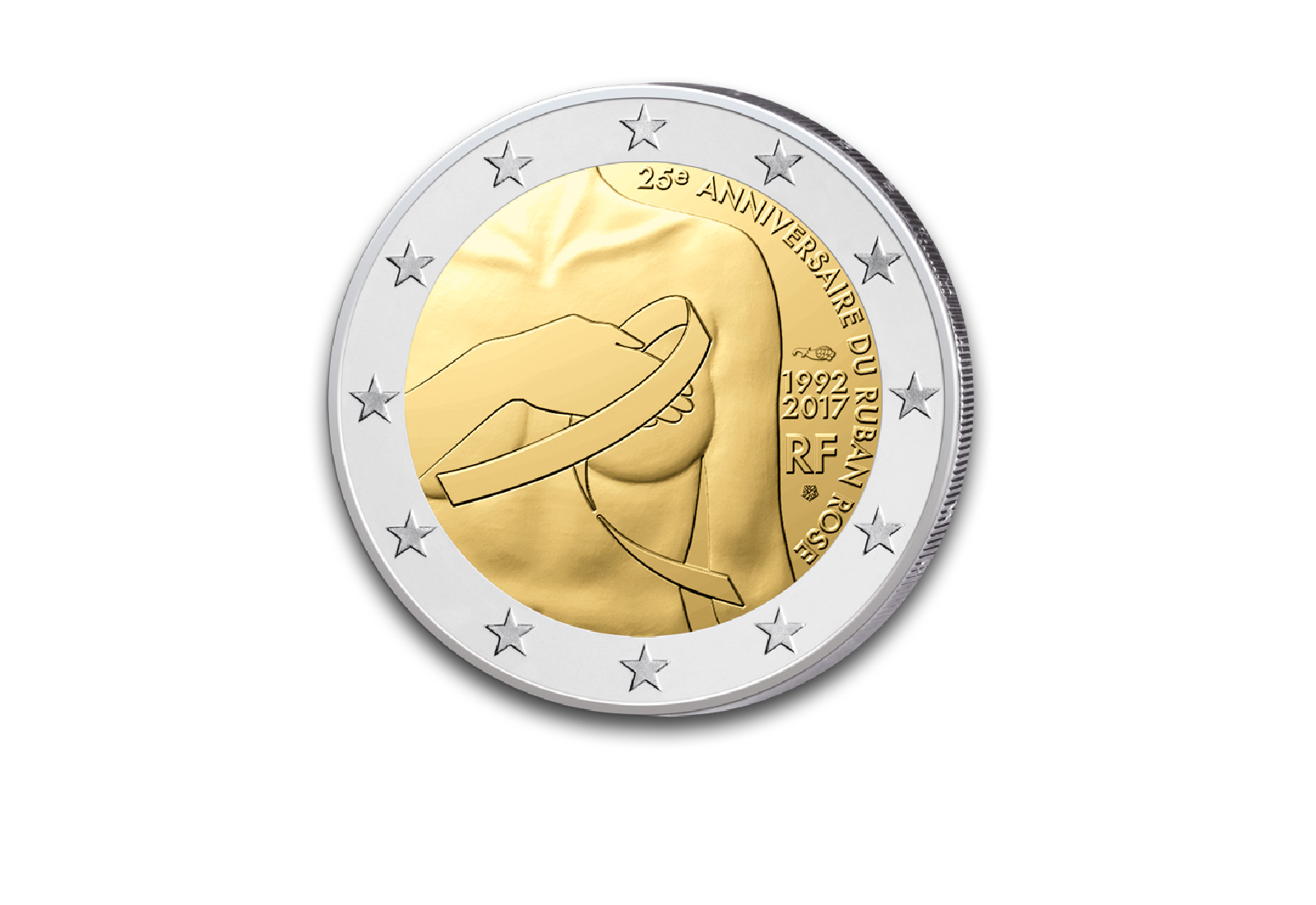 2 Euro 2017 Frankreich Brustkrebsforschung