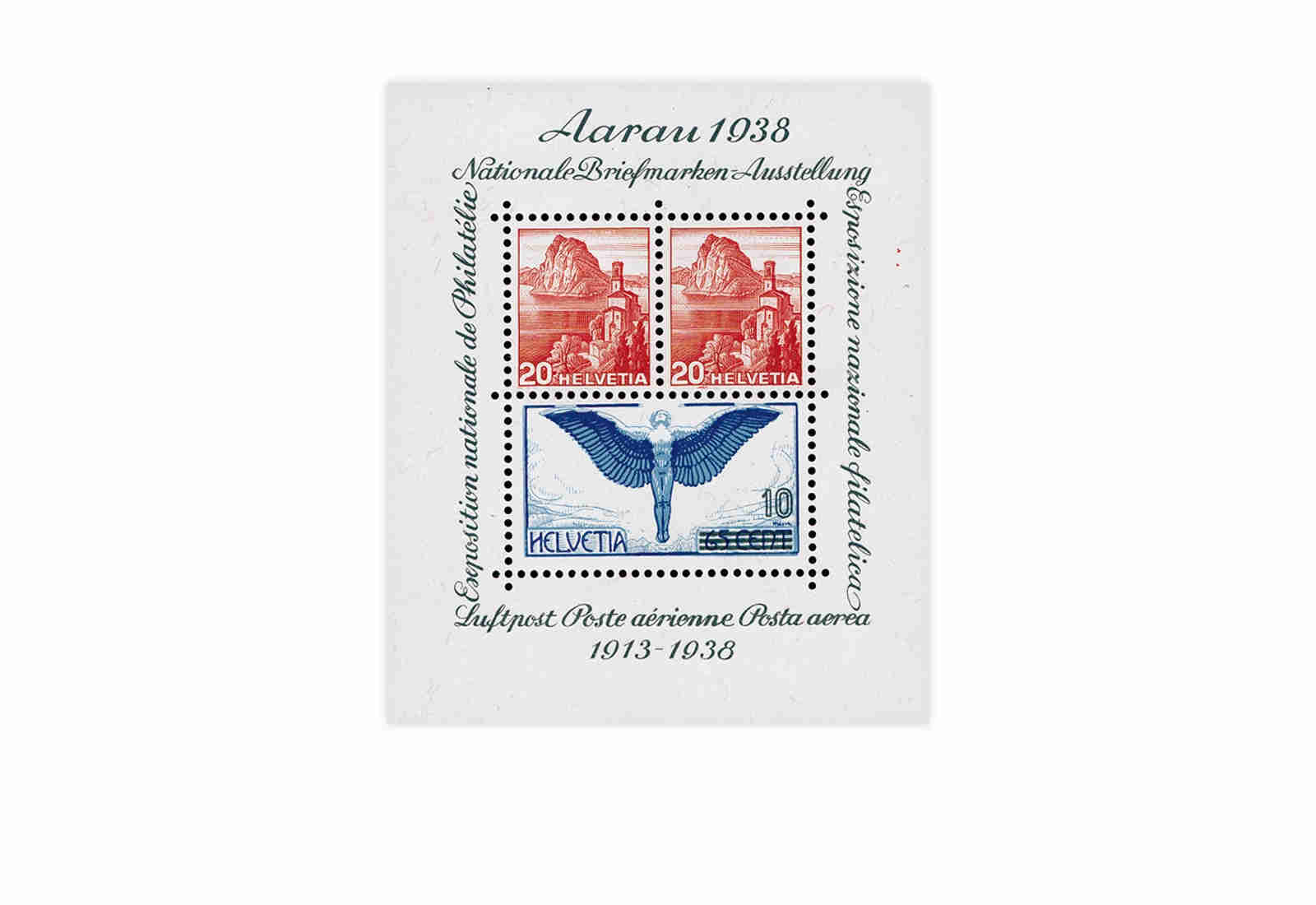 Schweiz Block 4 postfrisch Aarau 1938
