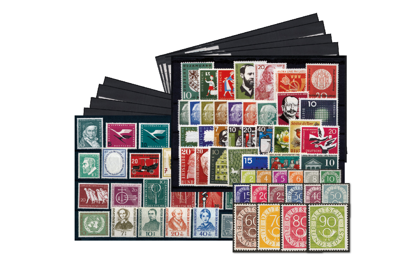 BRD Jahrgangsätze 1949-1959 (inklusive Posthornsatz) Michel Nr. 11-325 postfrisch