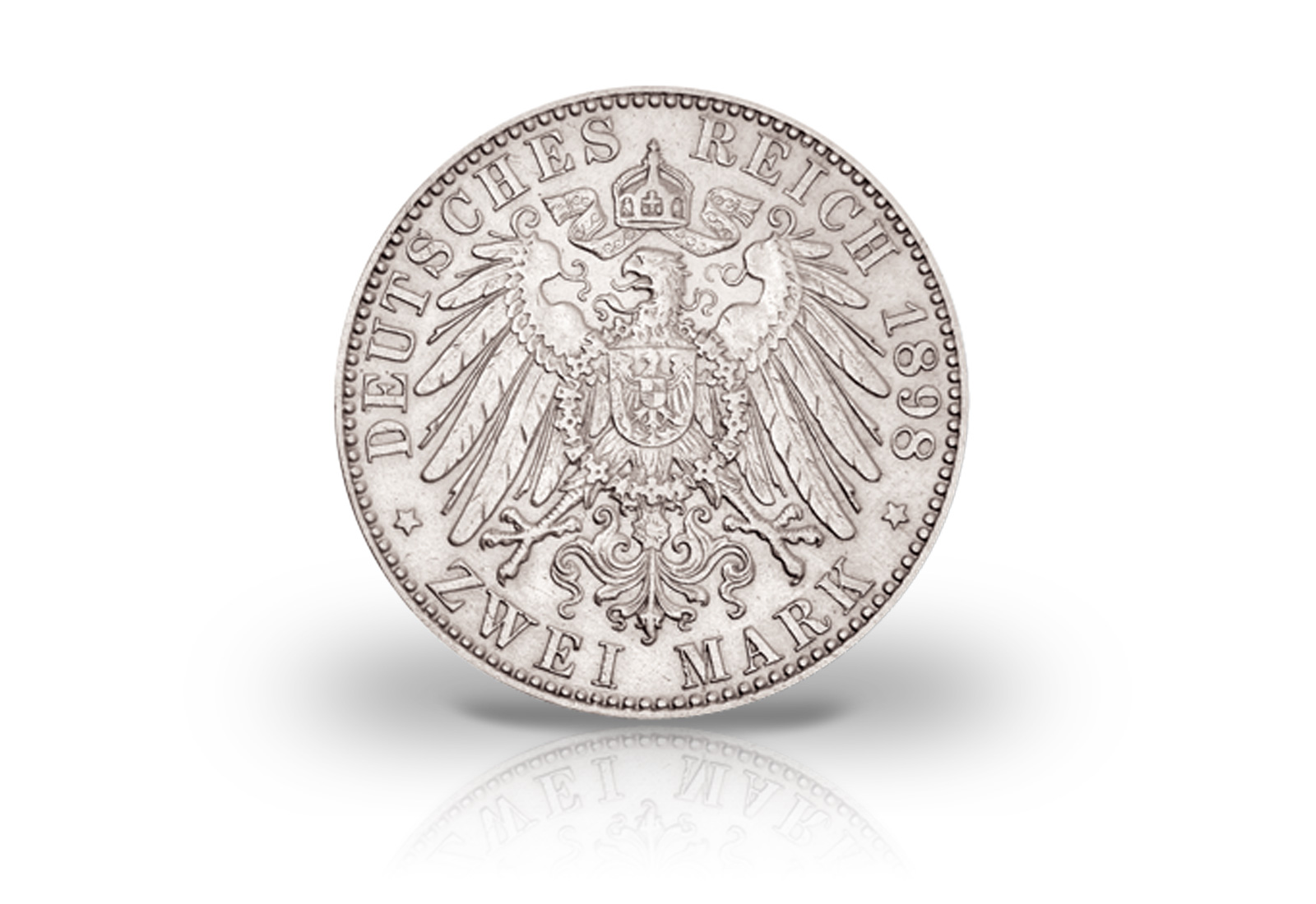 2 Mark 1895-1900 Deutsches Kaiserreich Hessen Ghzg. Ernst Ludwig Jaeger-Nr. 72