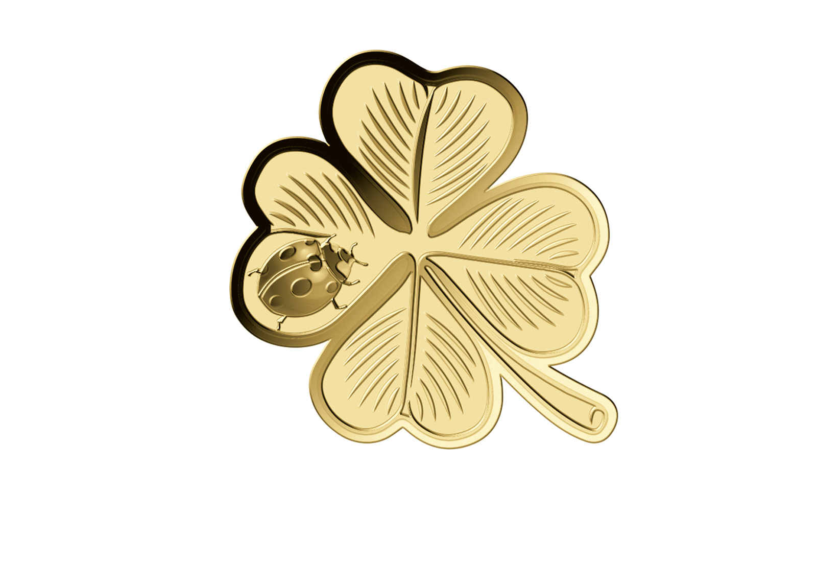 Goldausgabe Motiv "Kleeblatt" 999/1000 Gold Geschenk