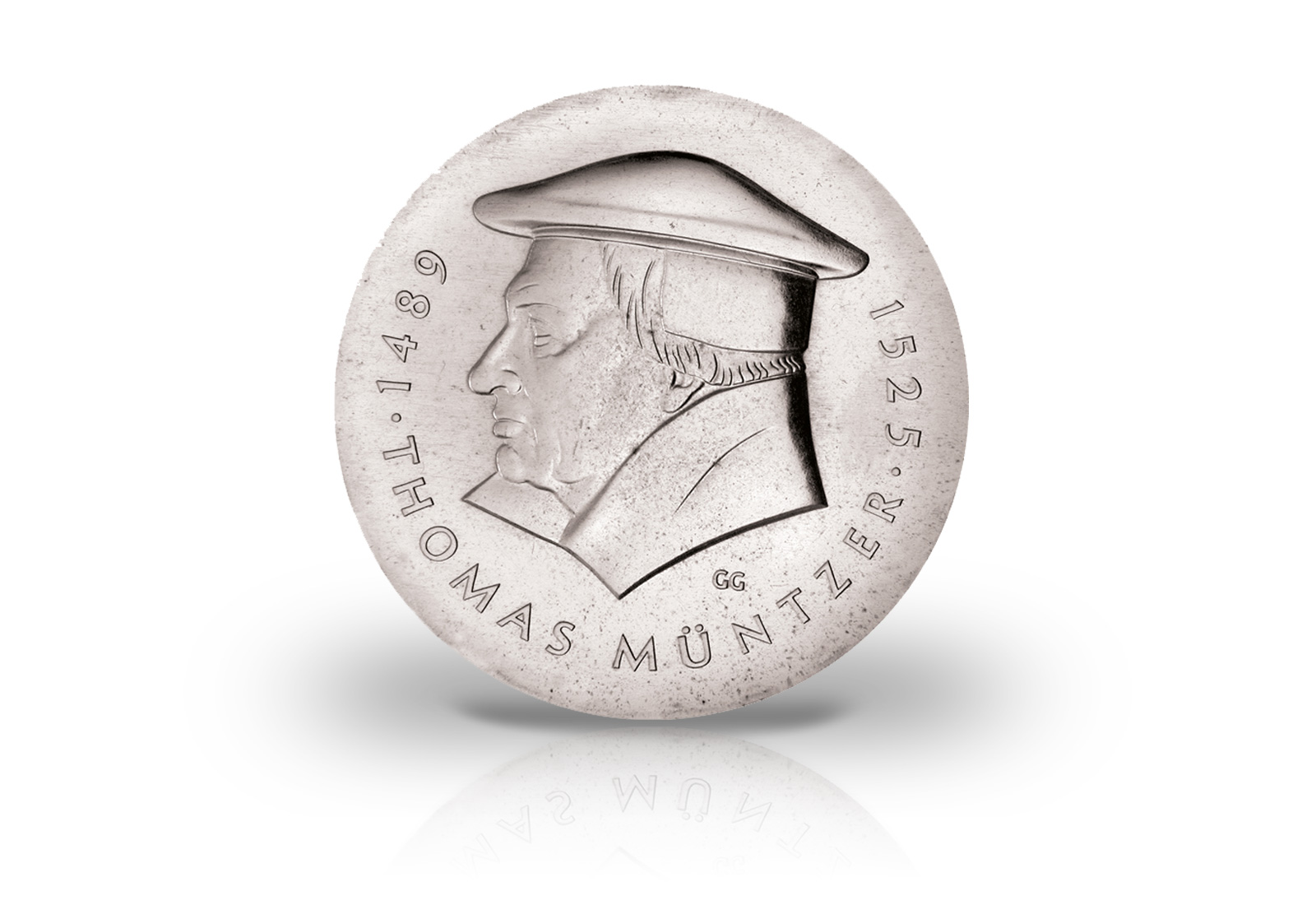 20 Mark Gedenkmünze 1989 DDR  Thomas Müntzer Jaeger-Nr. 1624