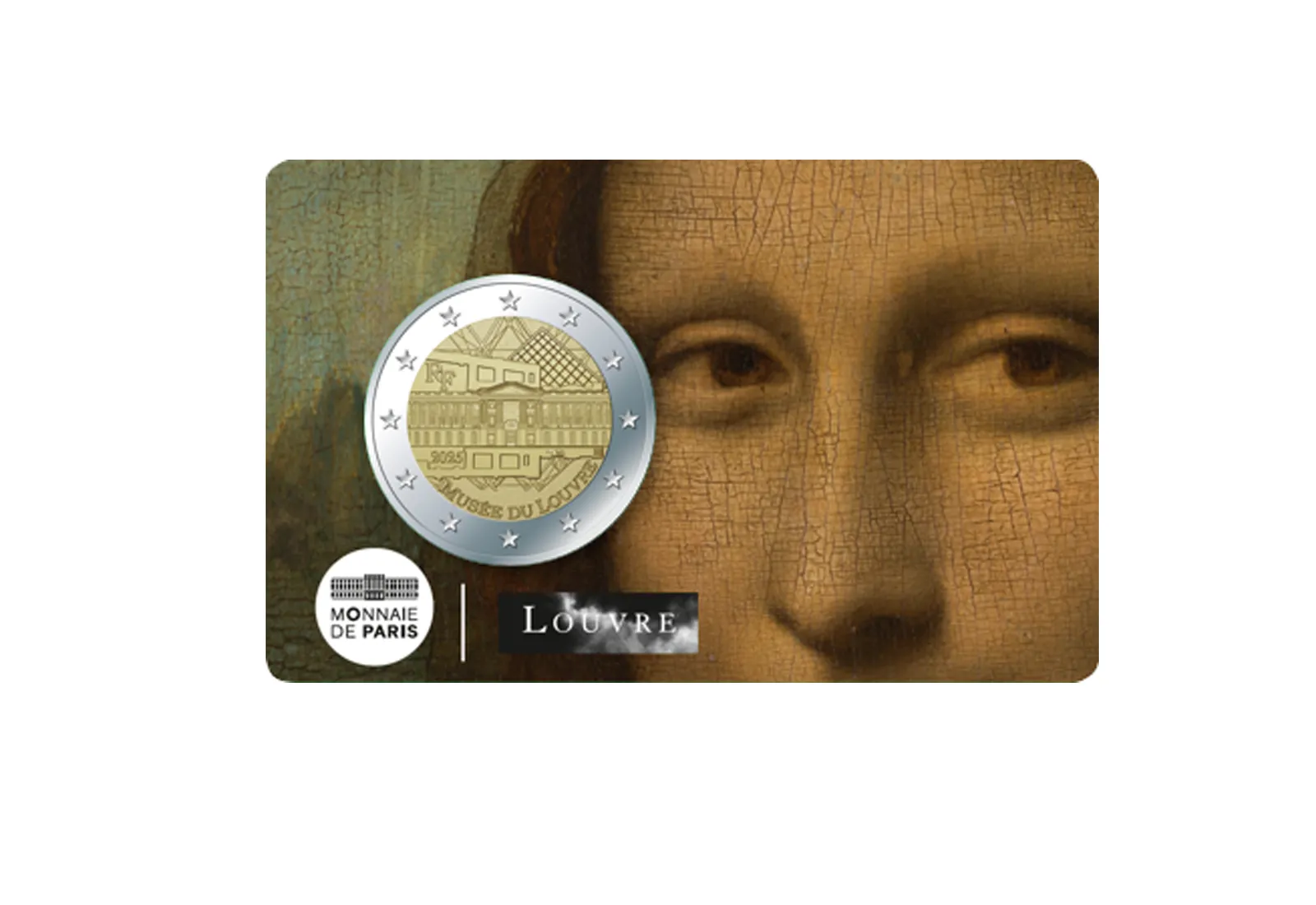 2 Euro 2025 Frankreich Louvre in Coincard Mona Lisa