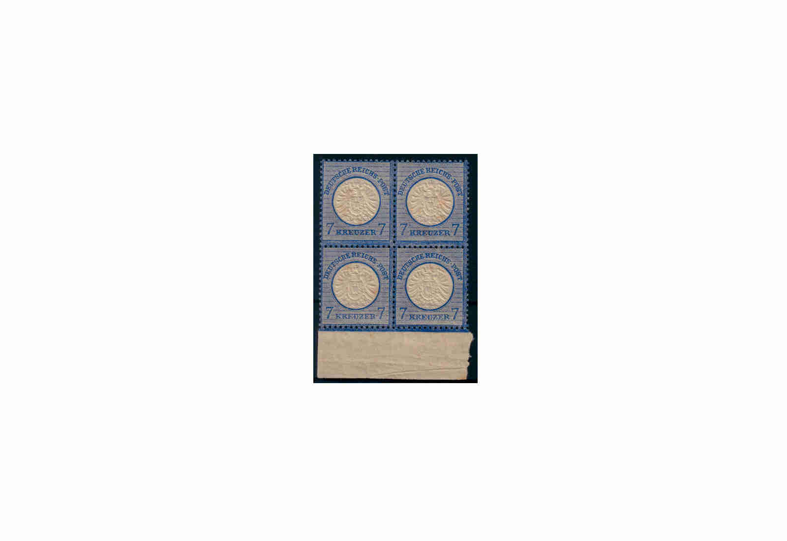 Deutsches Reich Freimarken 1872: Brustschild Michel Nr. 26 postfrisch VB mit PLF VII Feld 138