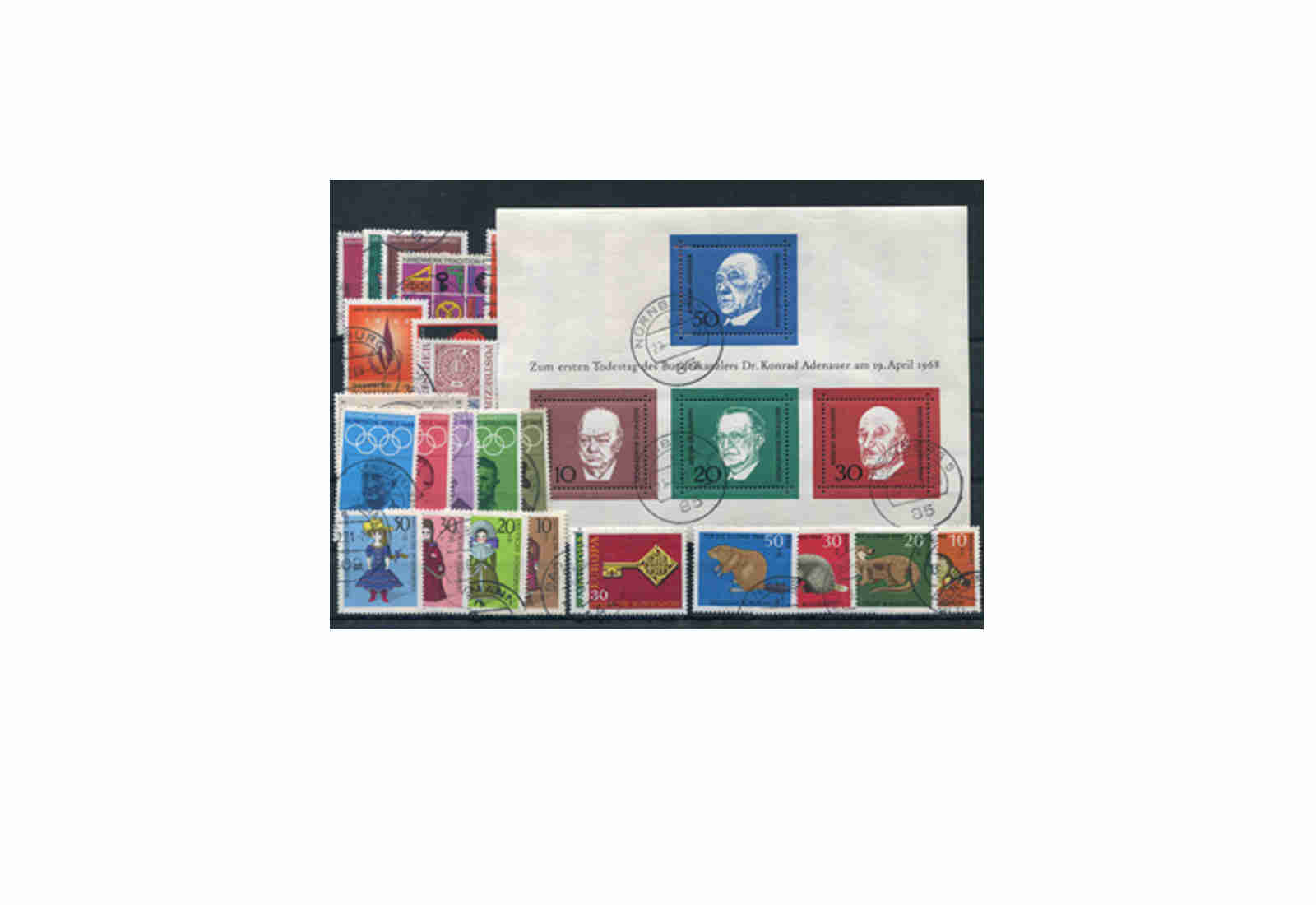 BRD Jahrgangsatz 1968 Mi.Nr. 546-575 gestempelt