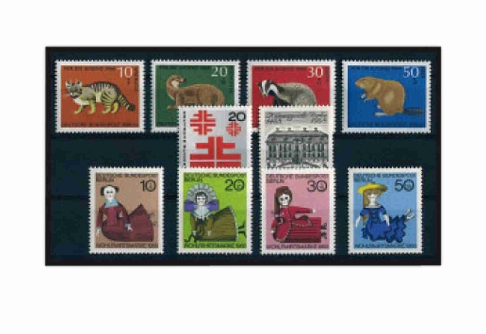 Berlin Jahrgang 1968 Mi.Nr. 316-325 postfrisch