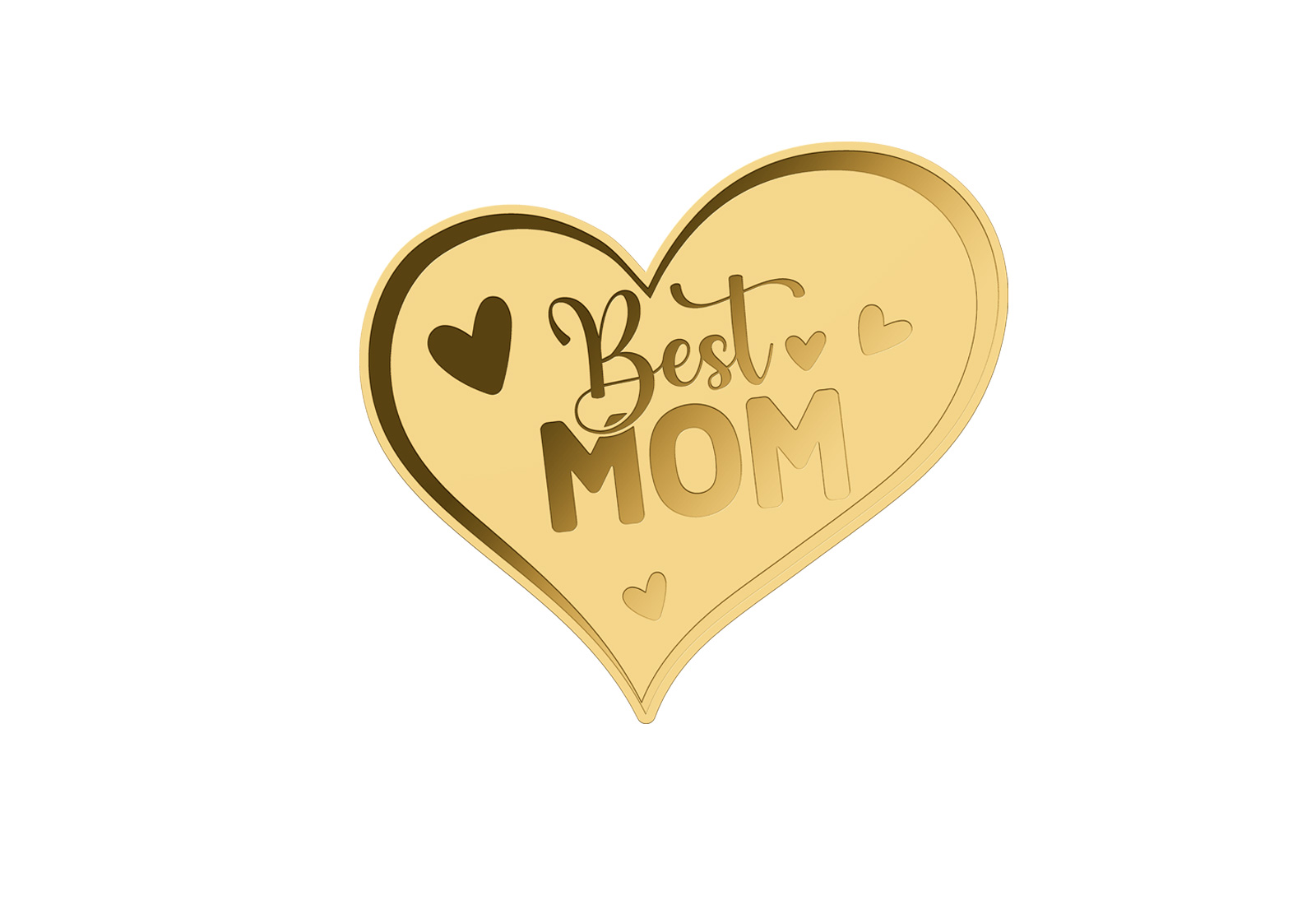 Goldmünze Motiv "Best Mom" 999/1000 Gold Geschenk