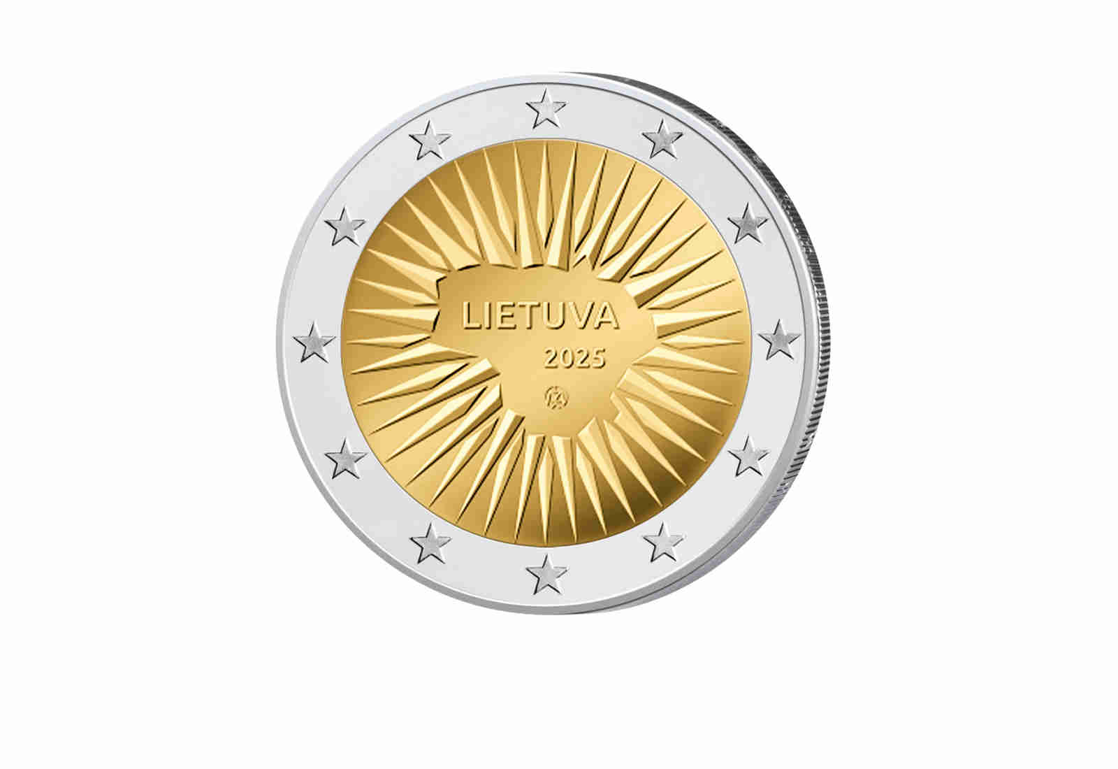 2 Euro 2025 Litauen Für die Verteidigung bfr.