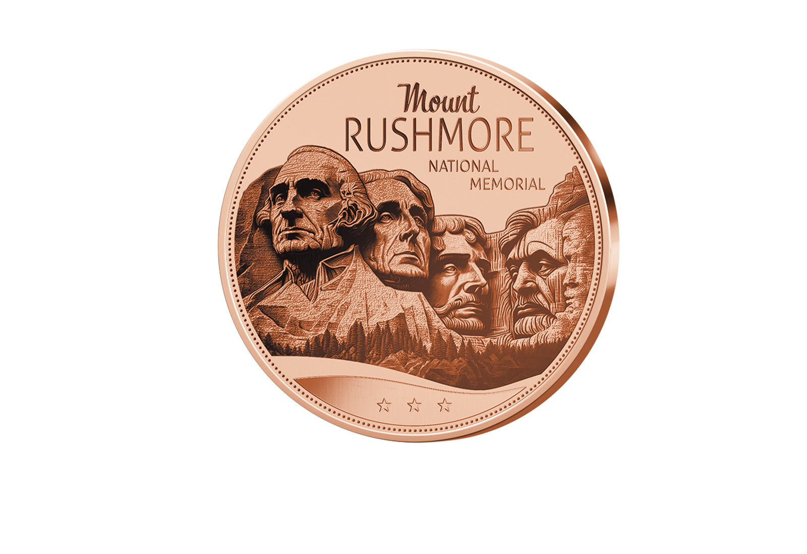 1 oz Kupferausgabe M. Rushmore - 250 Jahre USA