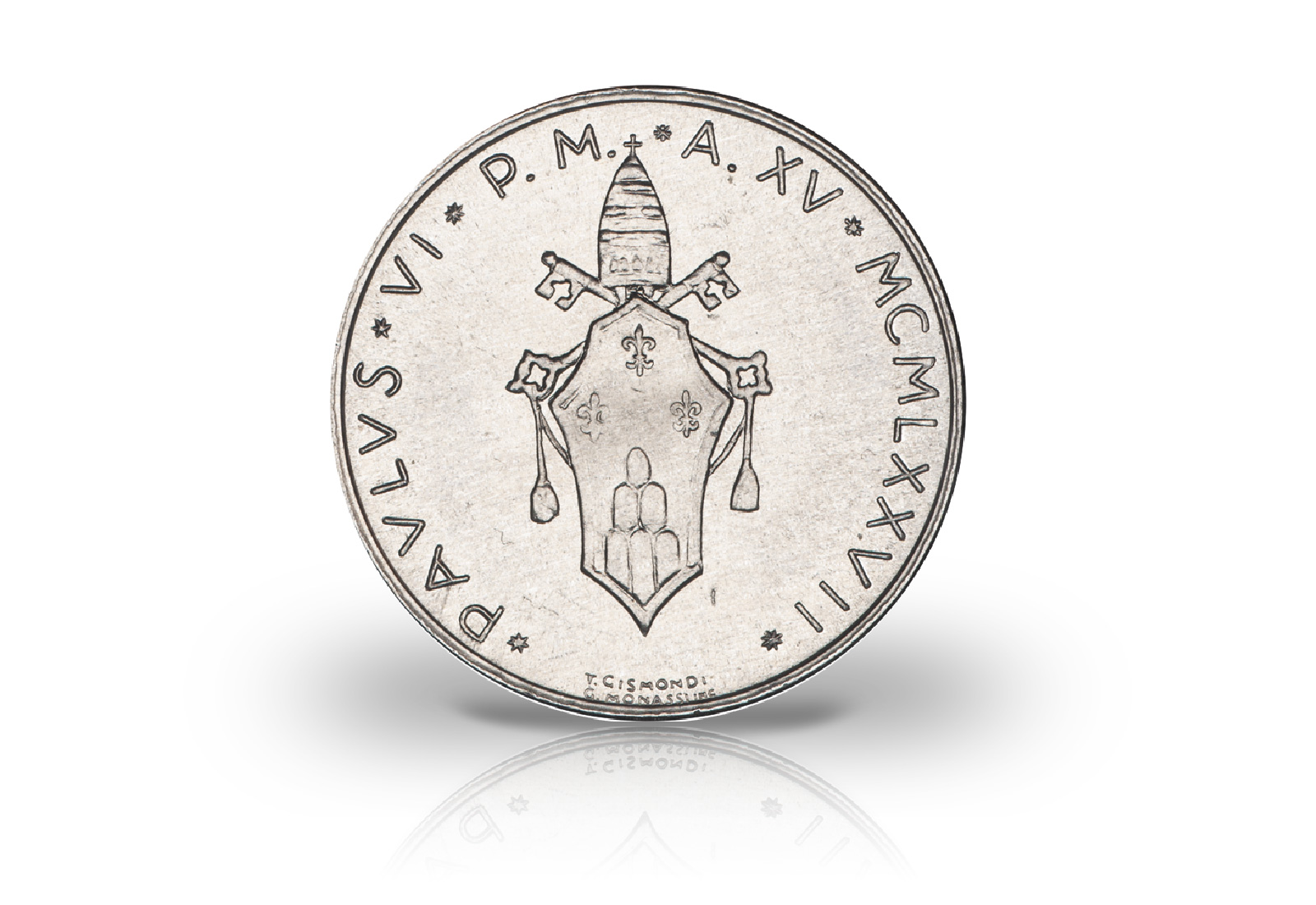 10 Lire 1977 Vatikan Papst Paul VI. Fisch