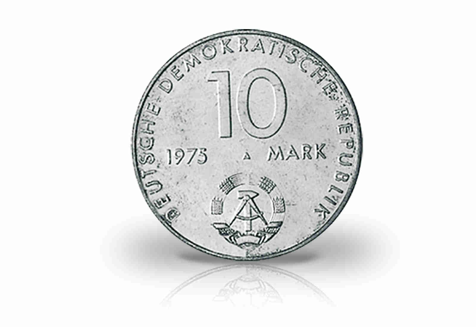 10 Mark 1975 DDR Motivprobe 100. Geburtstag Albert Schweitzer