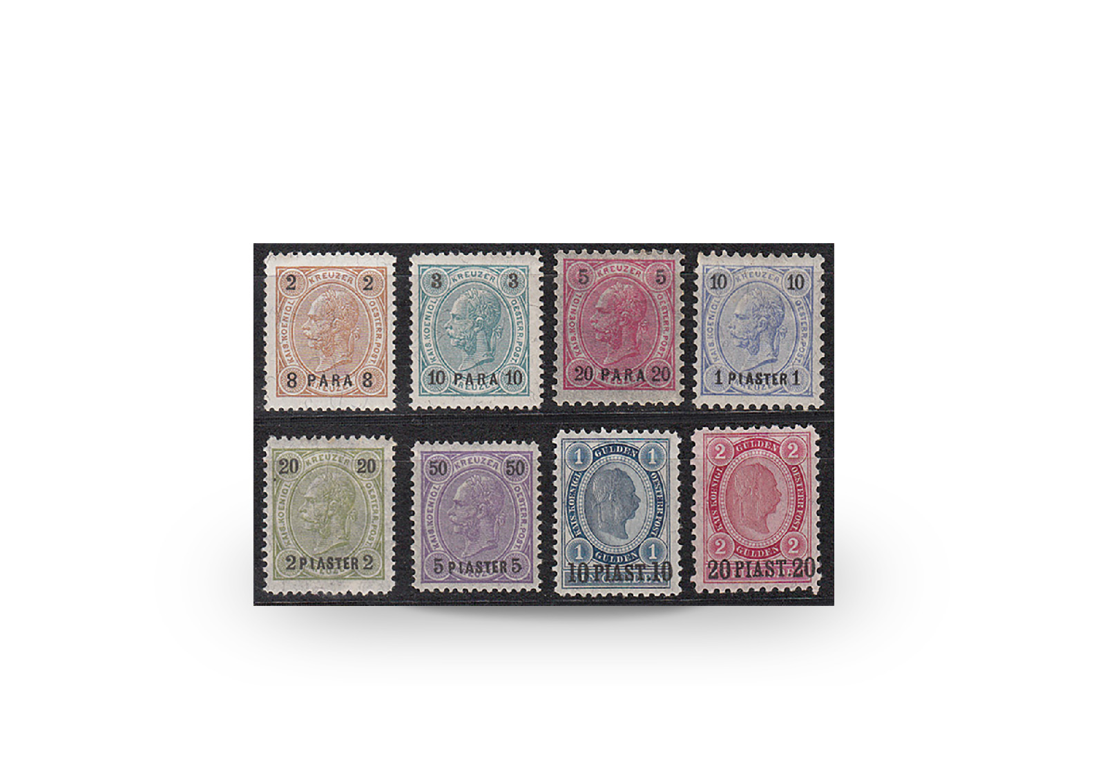 Briefmarken Österreich/Levante Franz Joseph 1890 Michel-Nr. 20/27 postfrisch