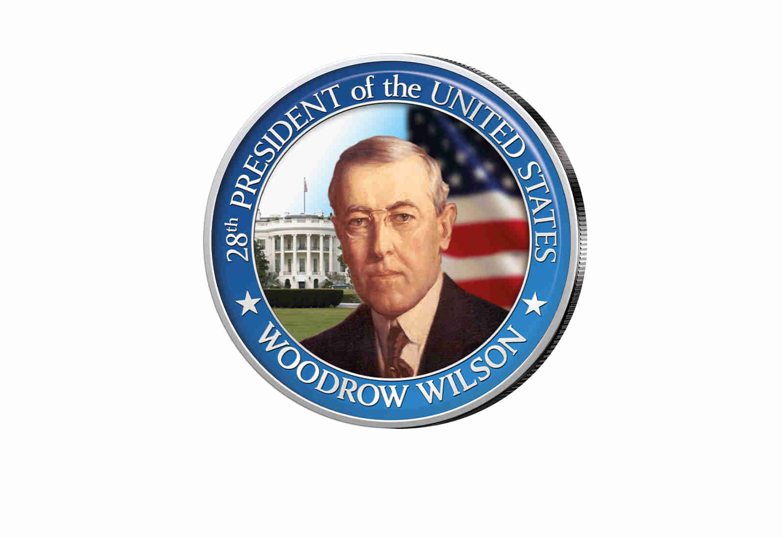 ½ Kennedy-Dollar USA mit Farbapplikation Woodrow Wilson Serie: Presidents of the US