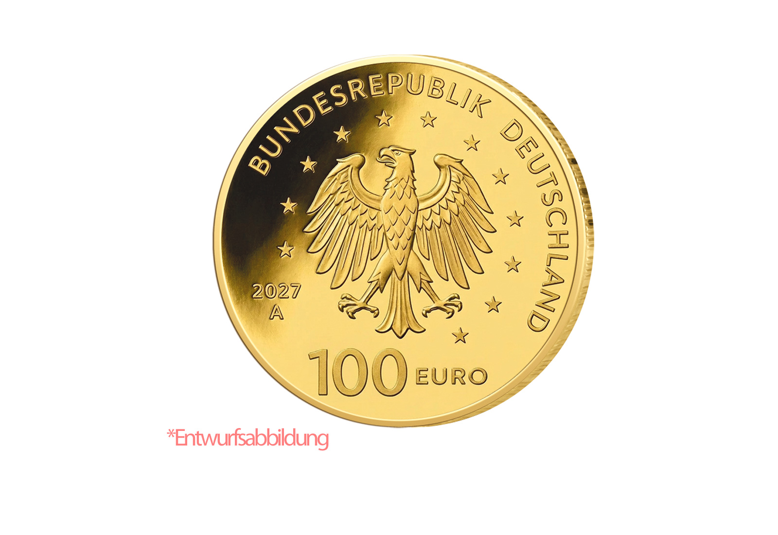 100 Euro Goldmünze 2027 Deutschland - Dies Buch gehört dem König