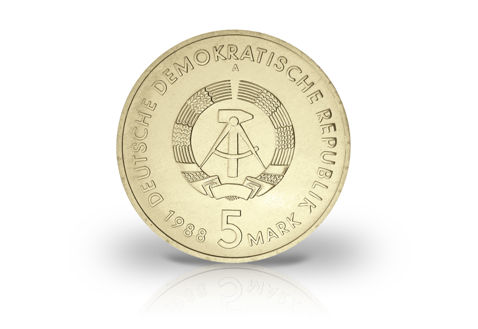 5 Mark Gedenkmünze 1988 DDR Überseehafen Rostock Jaeger-Nr. 1619