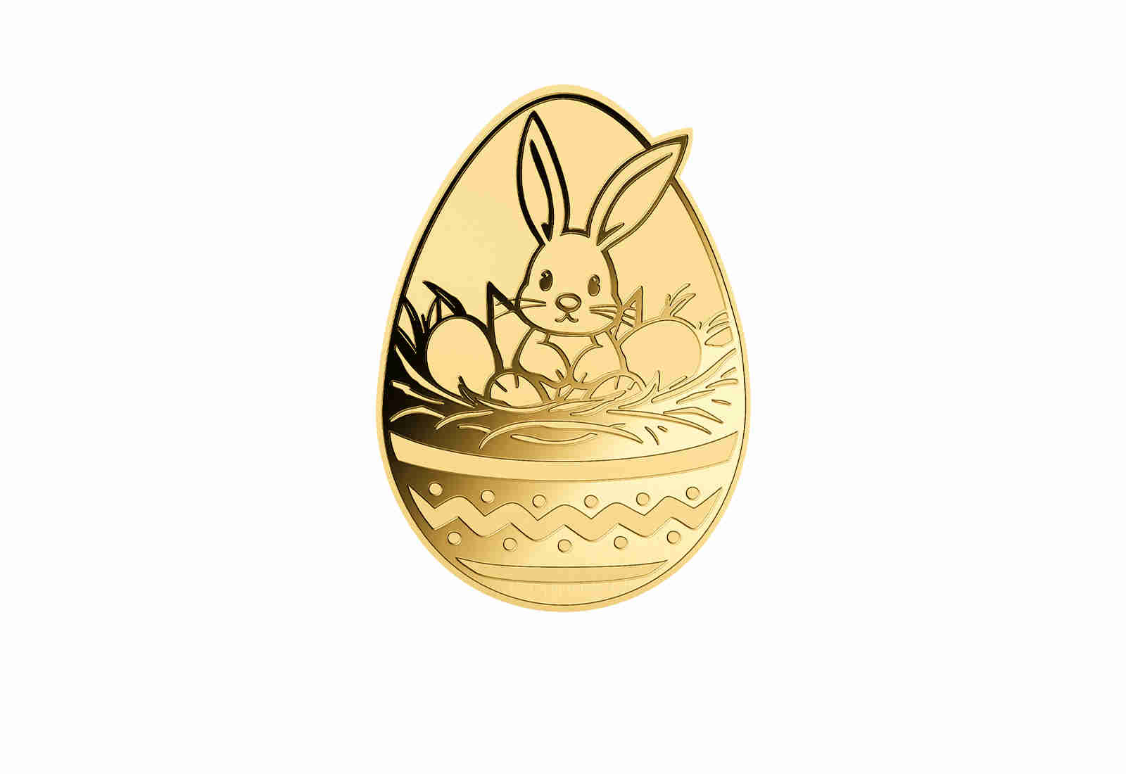 Goldmünze Osterei 999/1000 Gold Geschenk Ostern