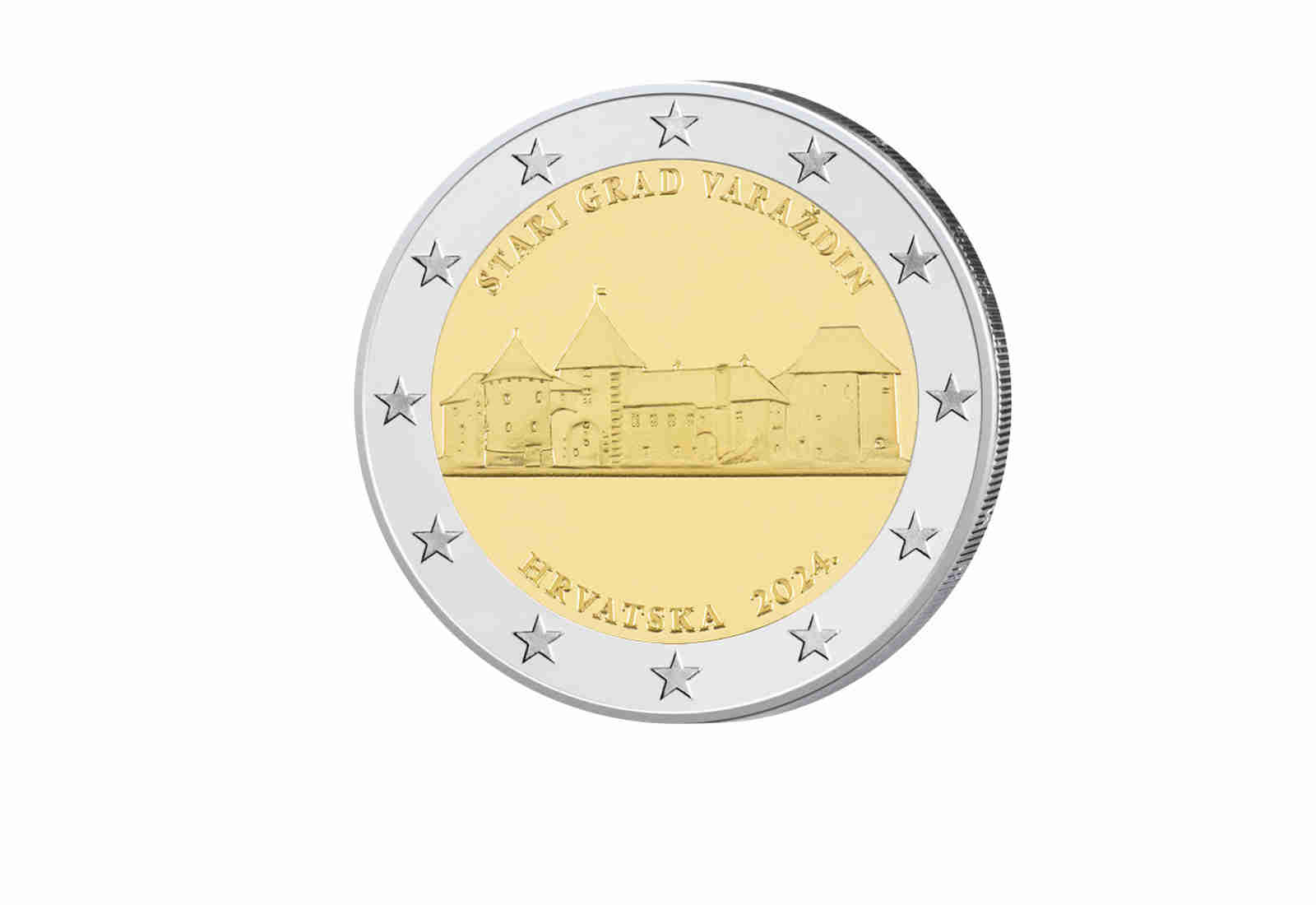 2 Euro 2024 Kroatiens Stadt Varazdin in Coincard