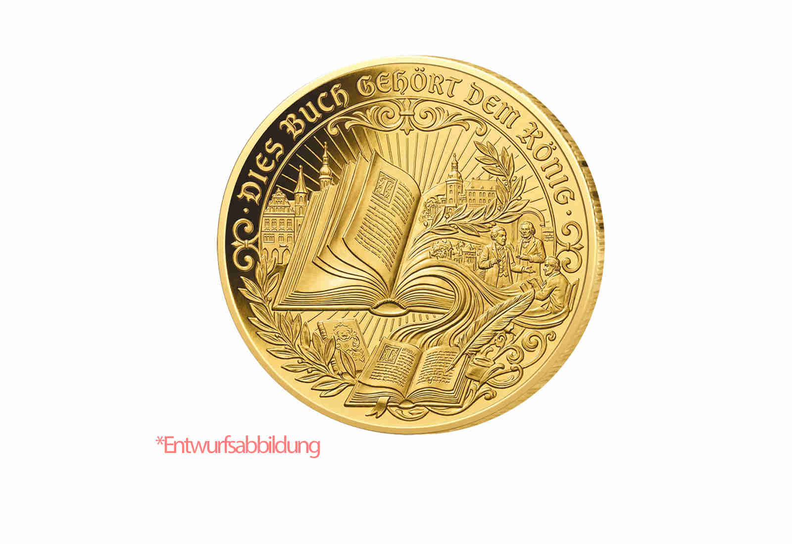 100 Euro Goldmünze 2027 Deutschland - Dies Buch gehört dem König