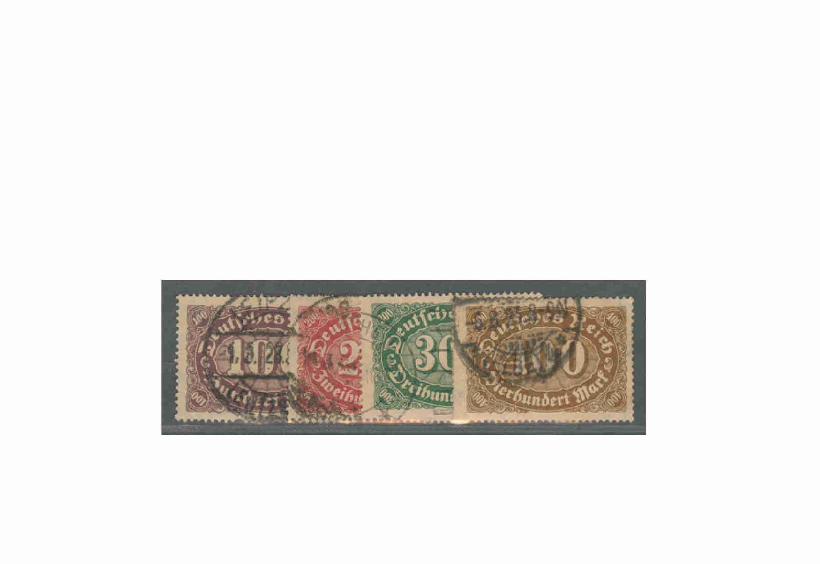 Briefmarken Deutsches Reich Freimarke 1992 Michel-Nr. 219/23 gestempelt